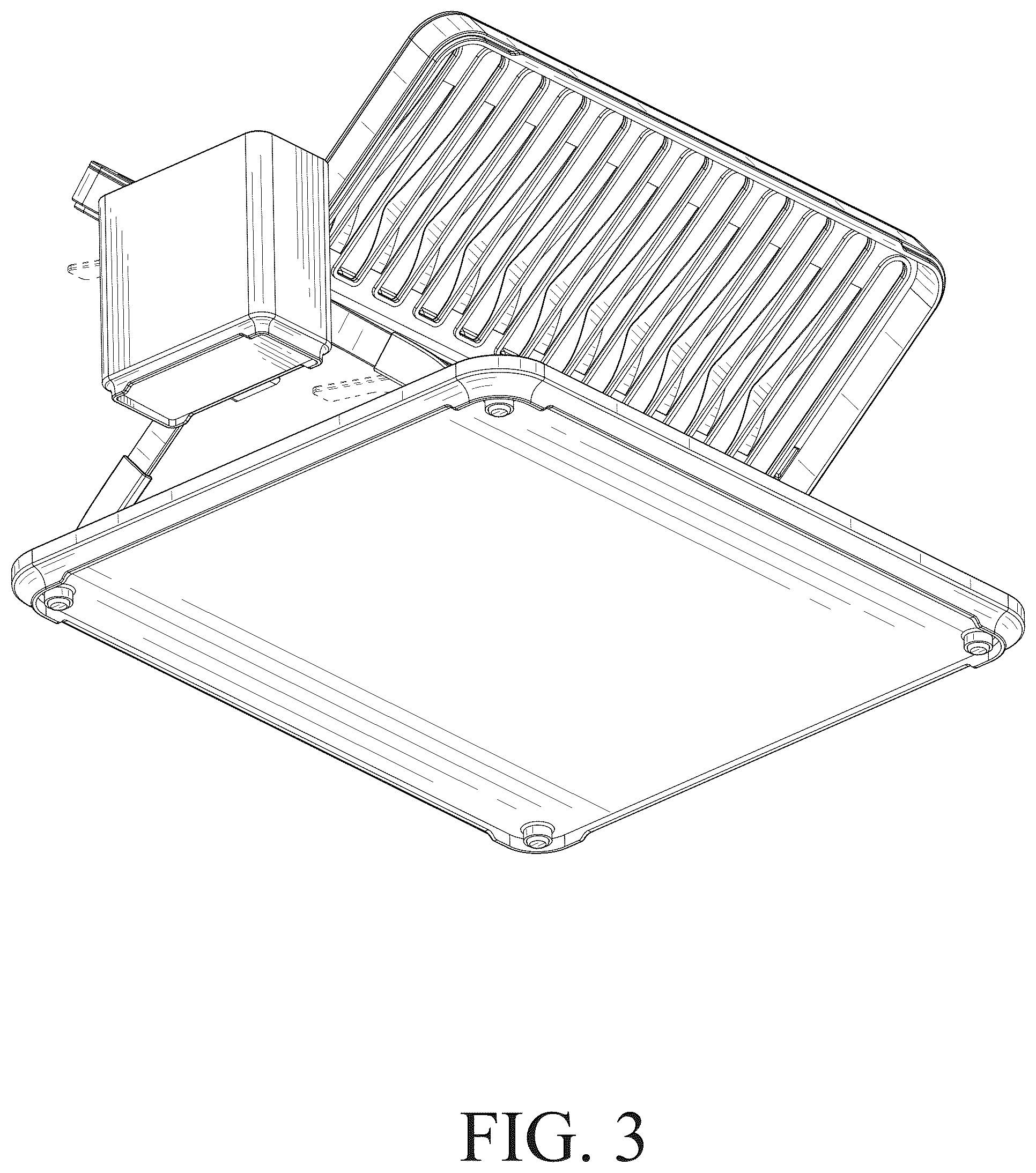 Patent USD1078203 Figure 3 – Dish rack