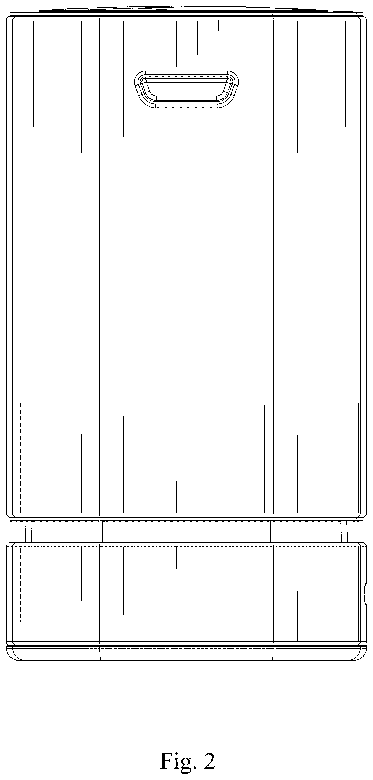 Patent USD1078205 Figure 2 – Waste receptacle