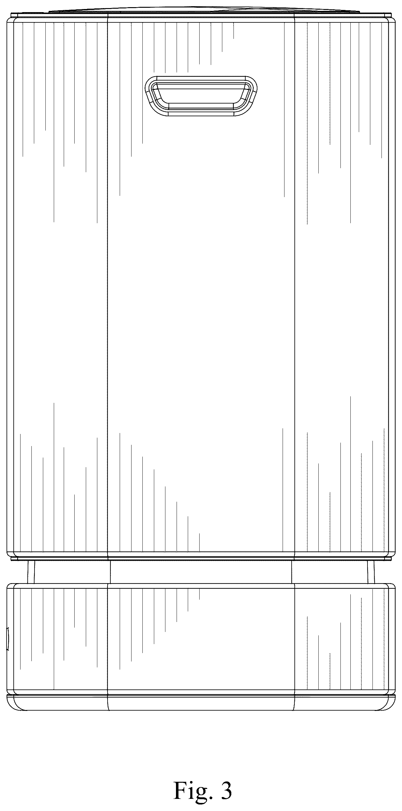 Patent USD1078205 Figure 3 – Waste receptacle