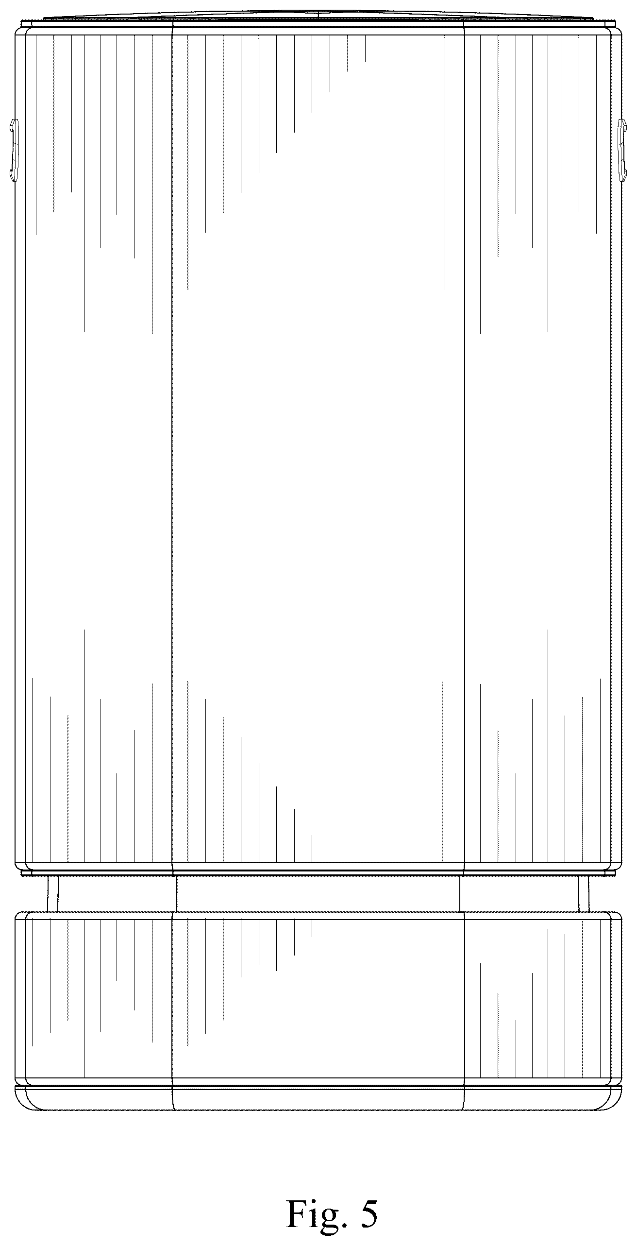 Patent USD1078205 Figure 5 – Waste receptacle