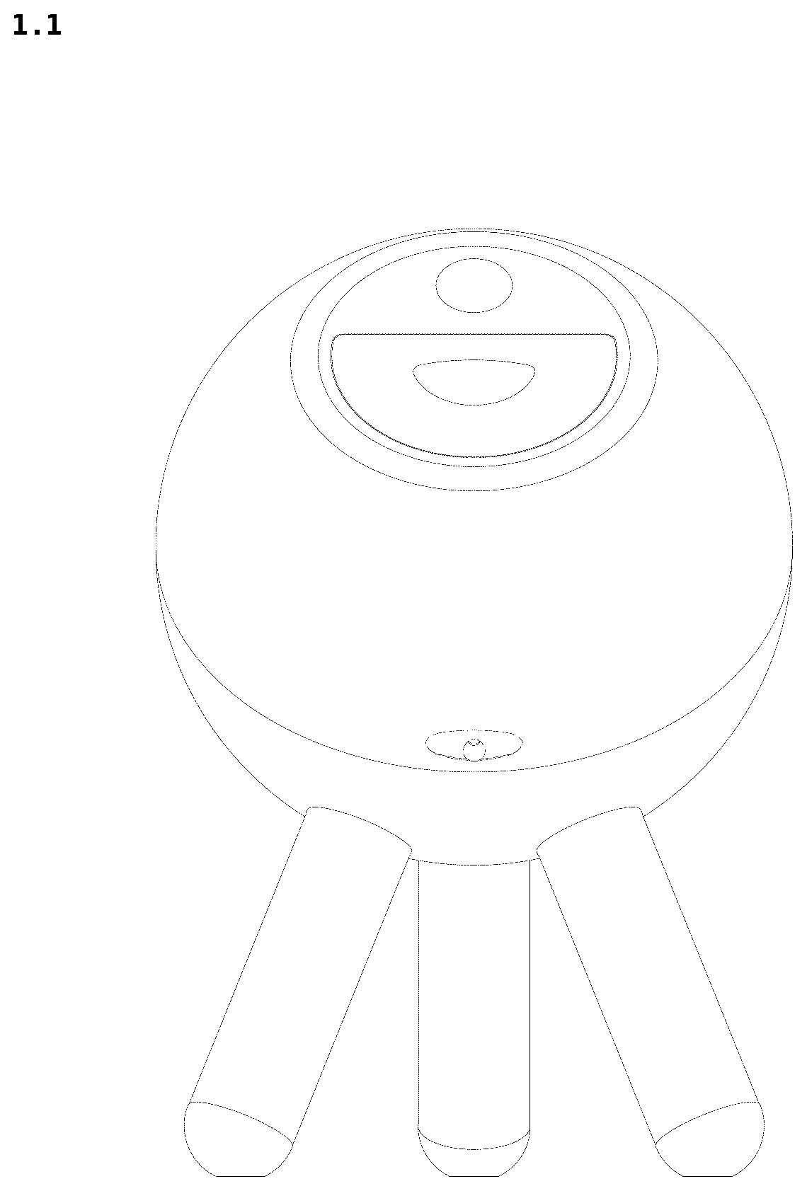 Patent USD1078206 Figure 1 – Portable compost container