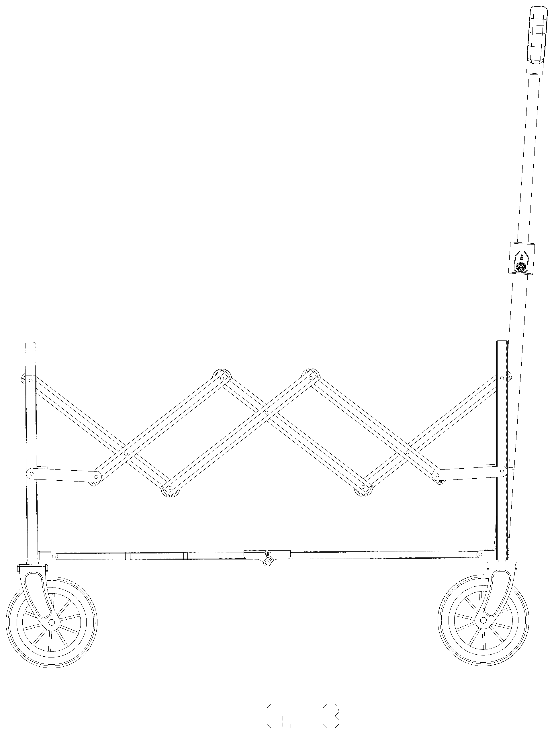 Patent USD1078208 Figure 3 – Frame for a cart