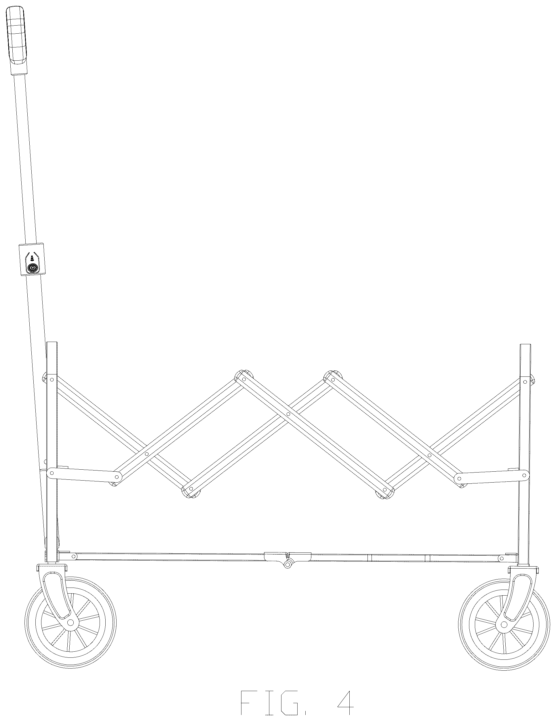Patent USD1078208 Figure 4 – Frame for a cart