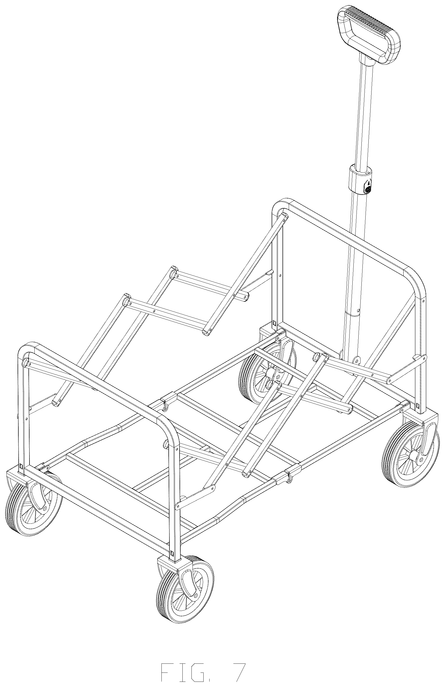 Patent USD1078208 Figure 7 – Frame for a cart