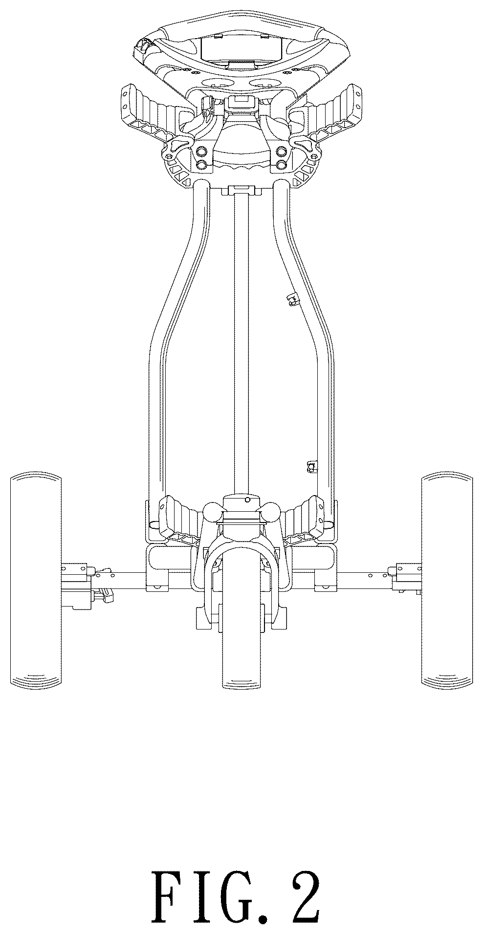 Patent USD1078209 Figure 2 – Golf bag cart