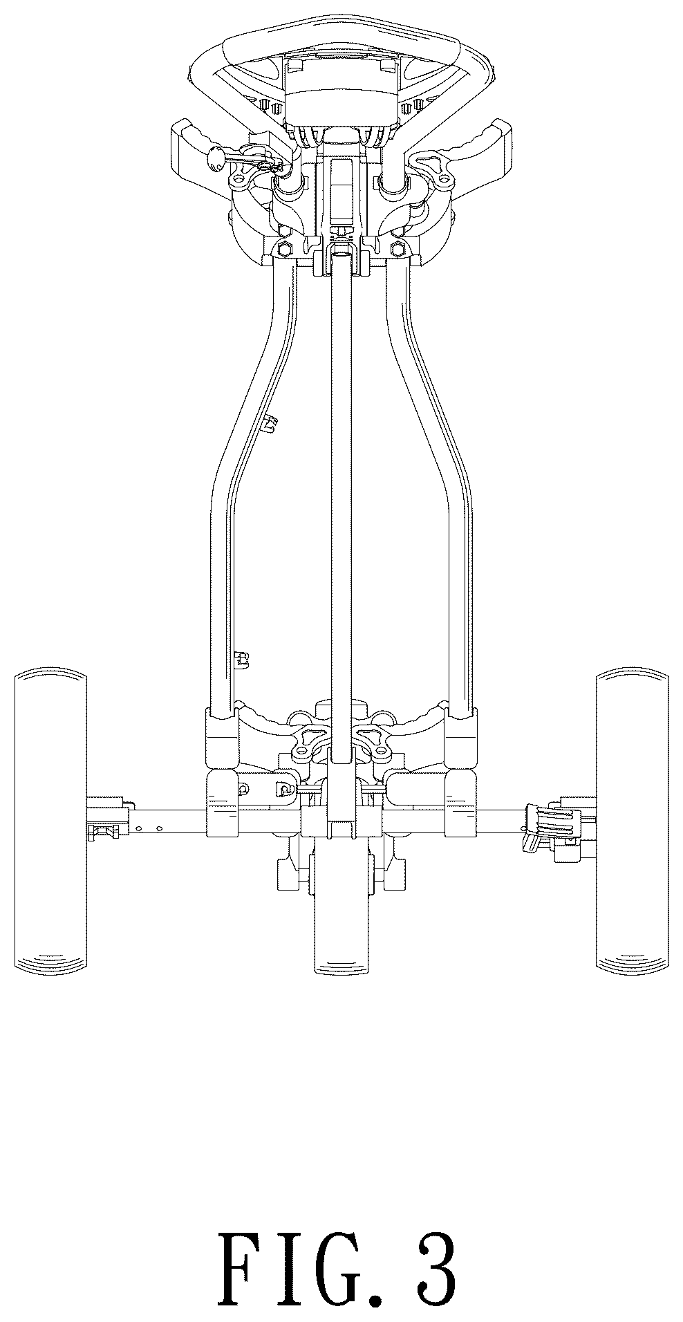 Patent USD1078209 Figure 3 – Golf bag cart