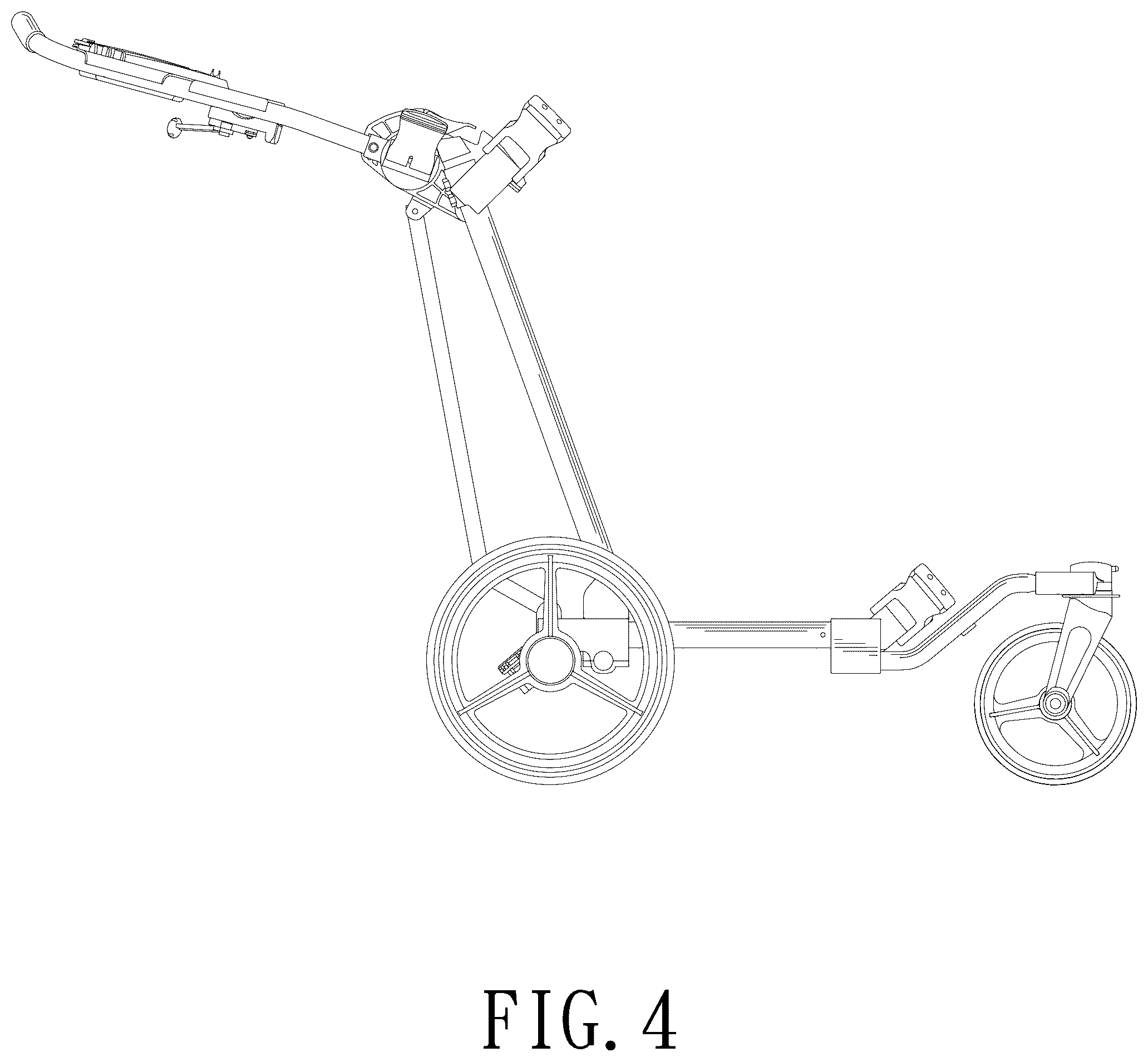 Patent USD1078209 Figure 4 – Golf bag cart