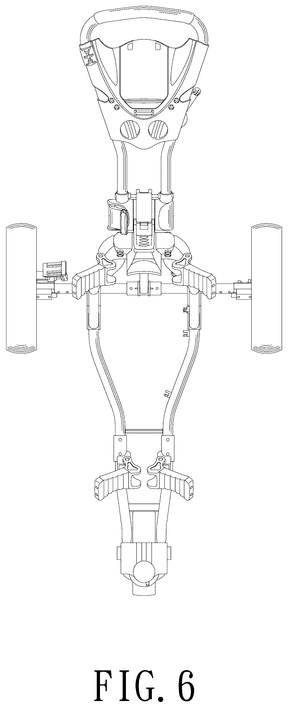 Patent USD1078209 Figure 6 – Golf bag cart