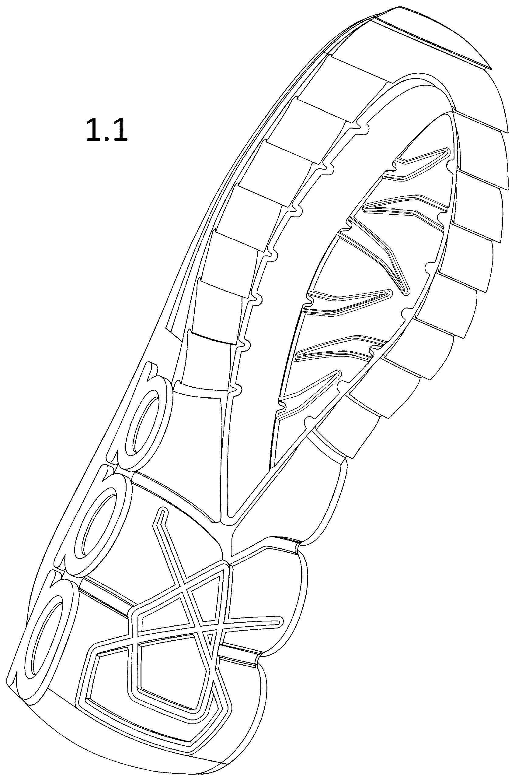 Patent USD1078217 — Sole for footwear — Figure 1