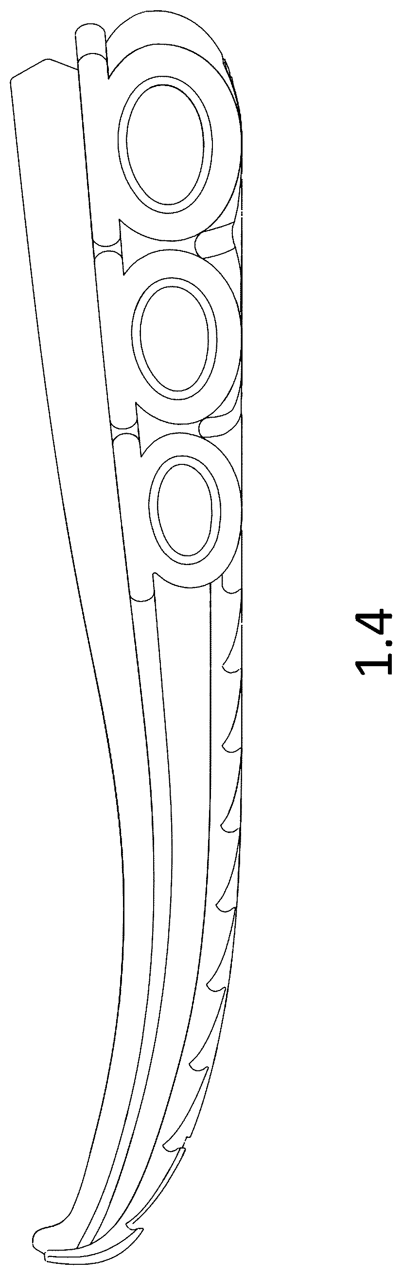 Patent USD1078217 Figure 4 – Sole for footwear