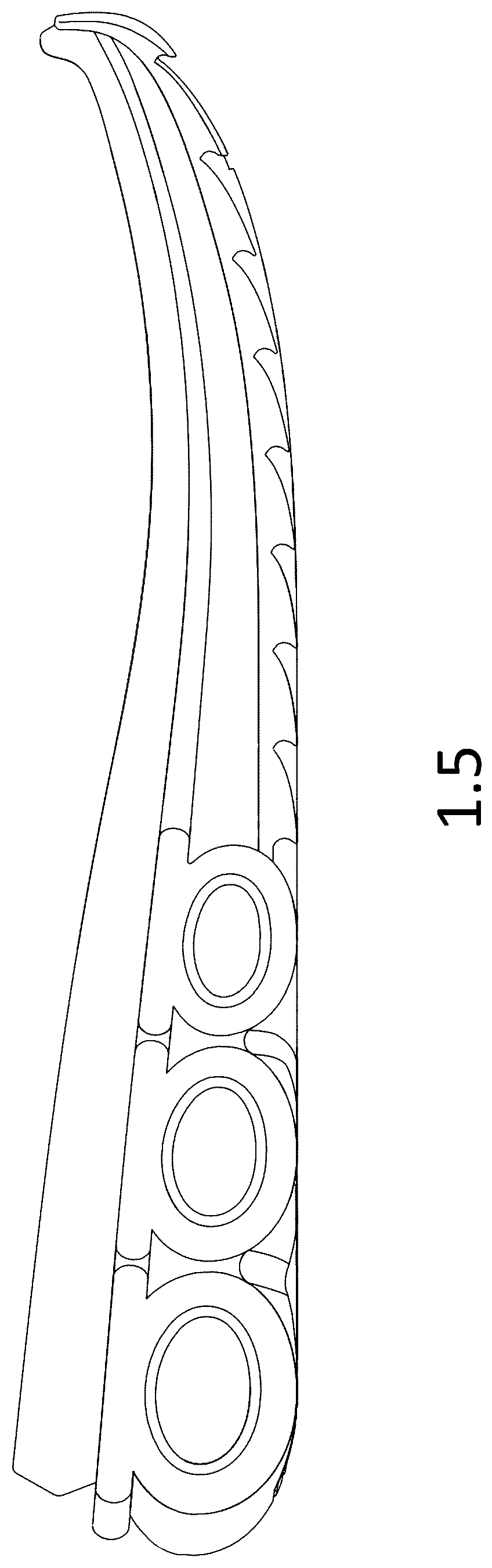Patent USD1078217 Figure 5 – Sole for footwear