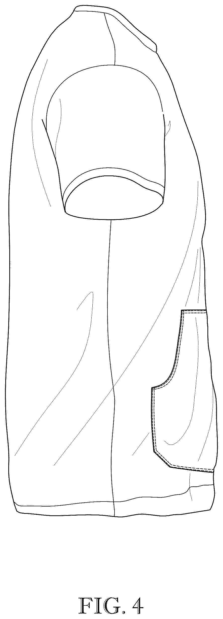 Patent USD1078220 Figure 4 – T-shirt with pocket