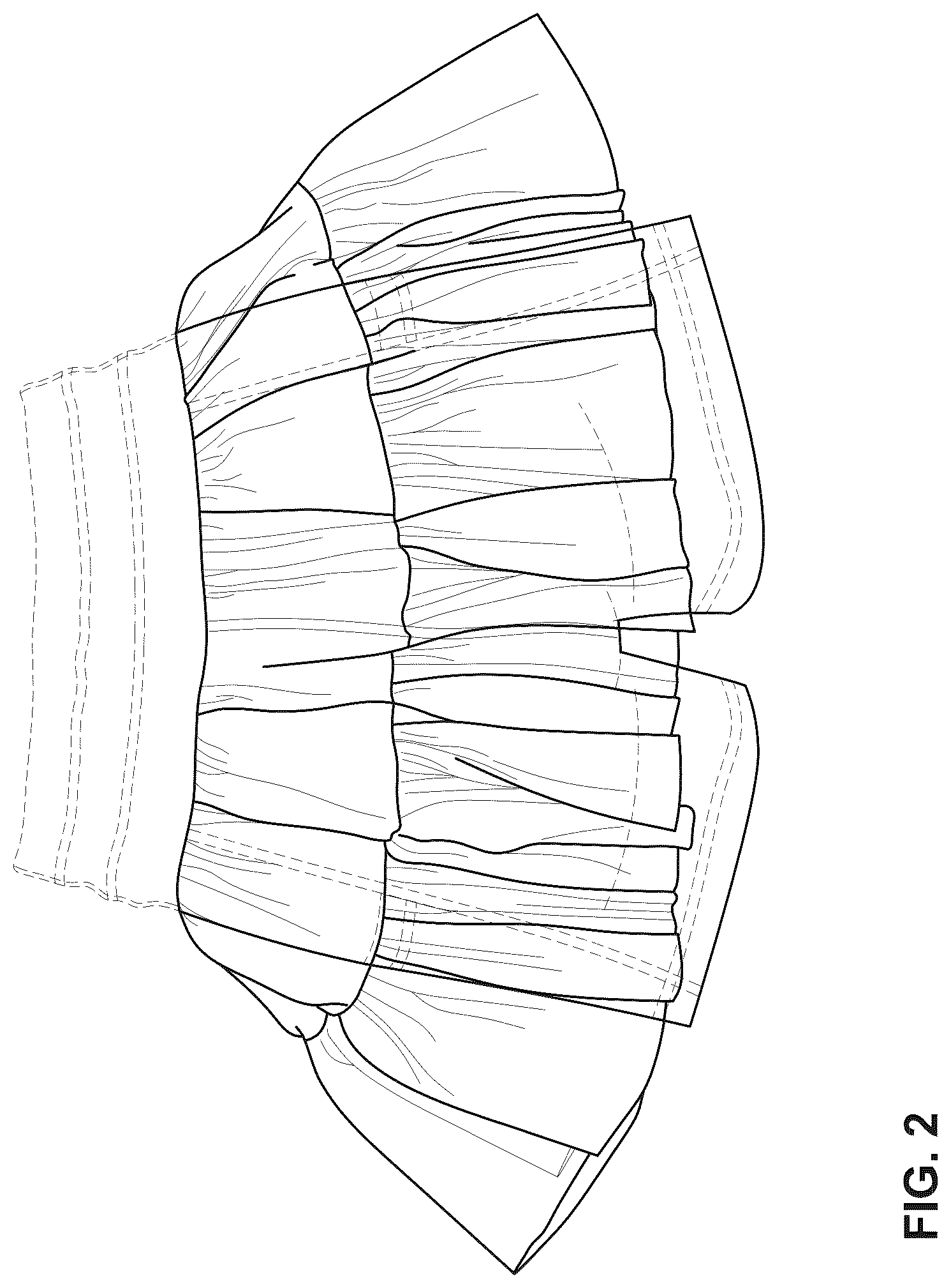 Patent USD1078225 Figure 2 – Skort