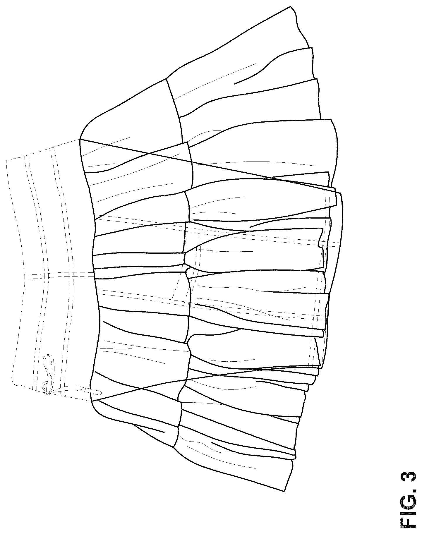 Patent USD1078225 Figure 3 – Skort