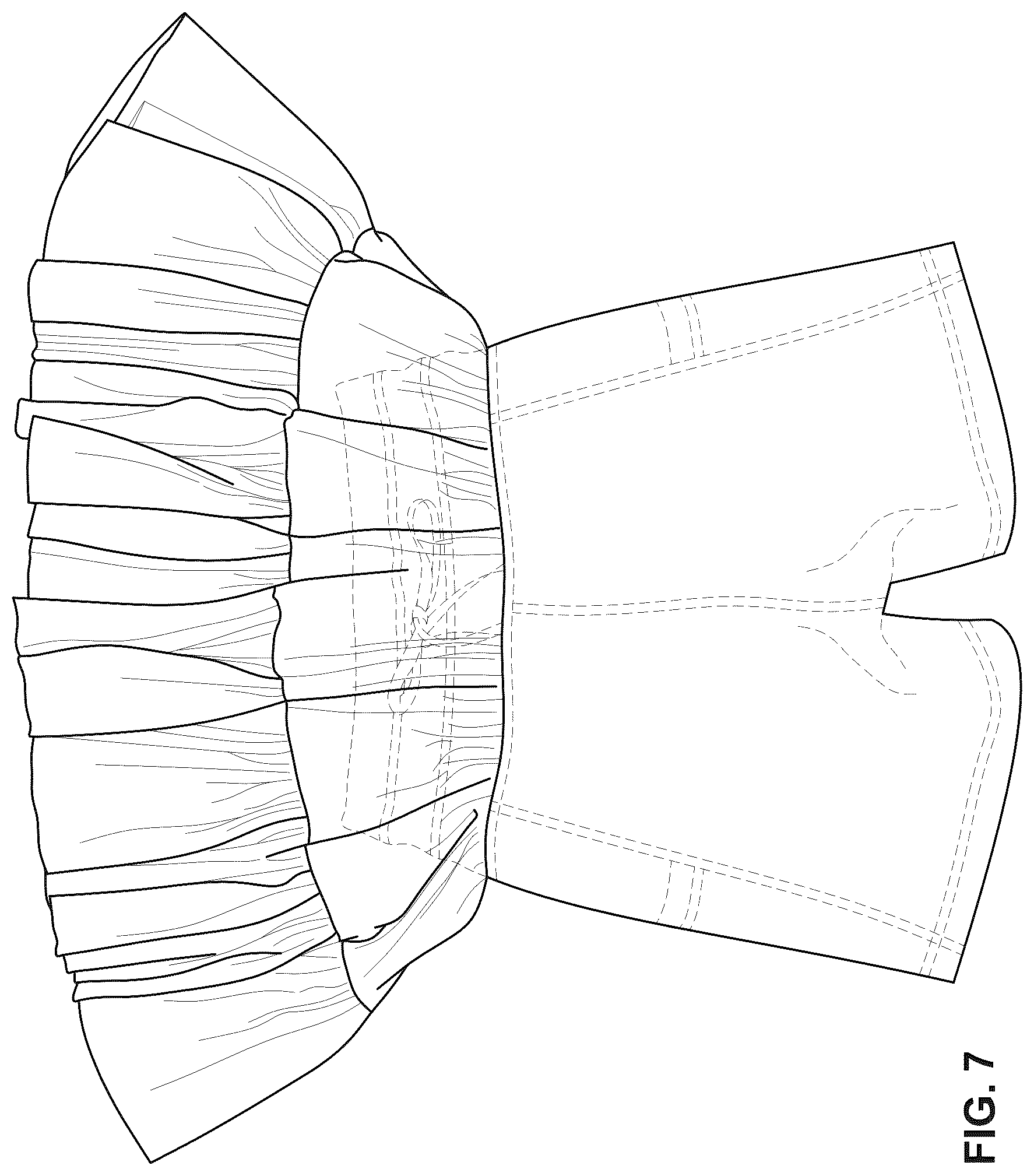 Patent USD1078225 Figure 7 – Skort