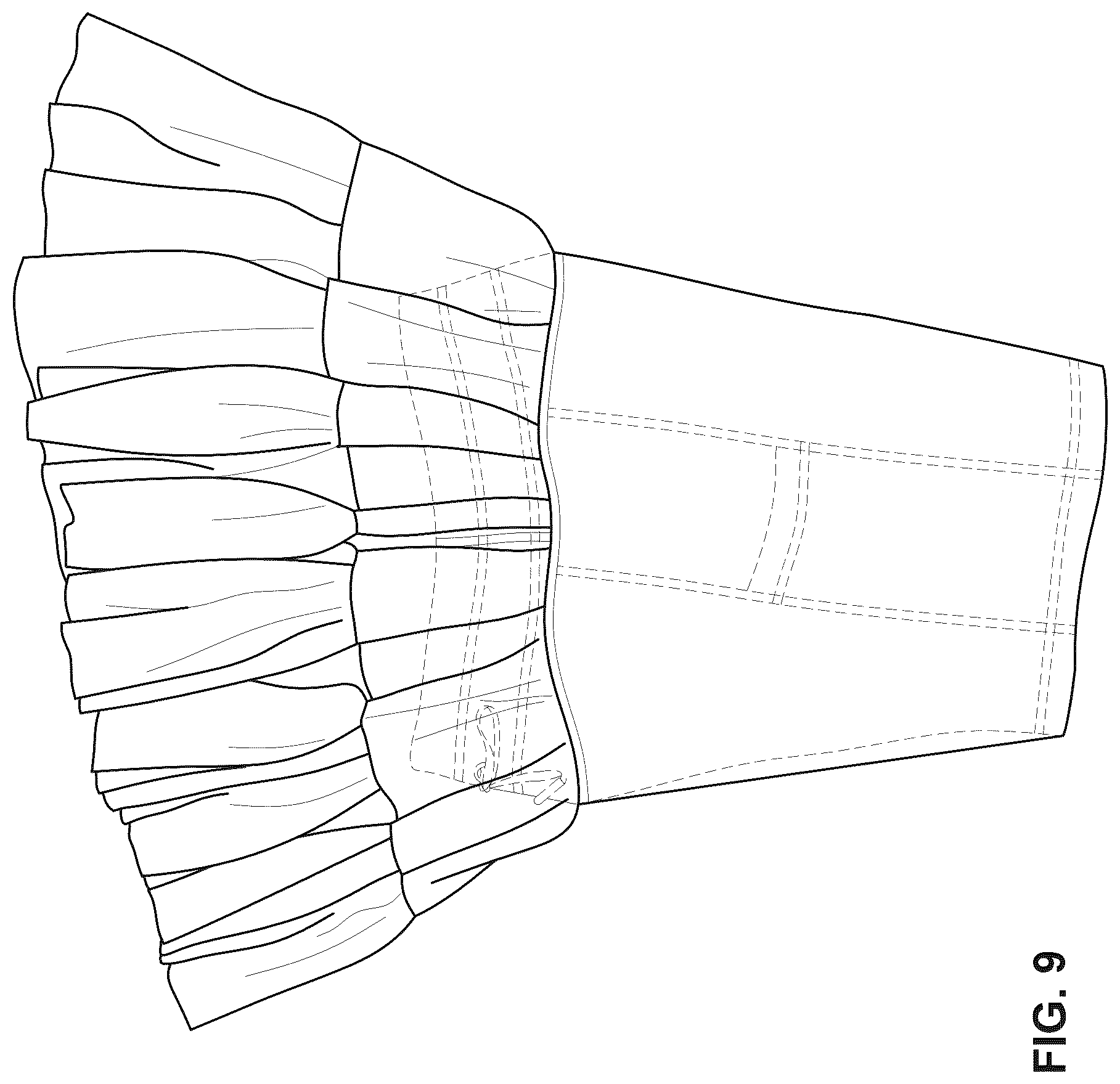 Patent USD1078225 Figure 9 – Skort