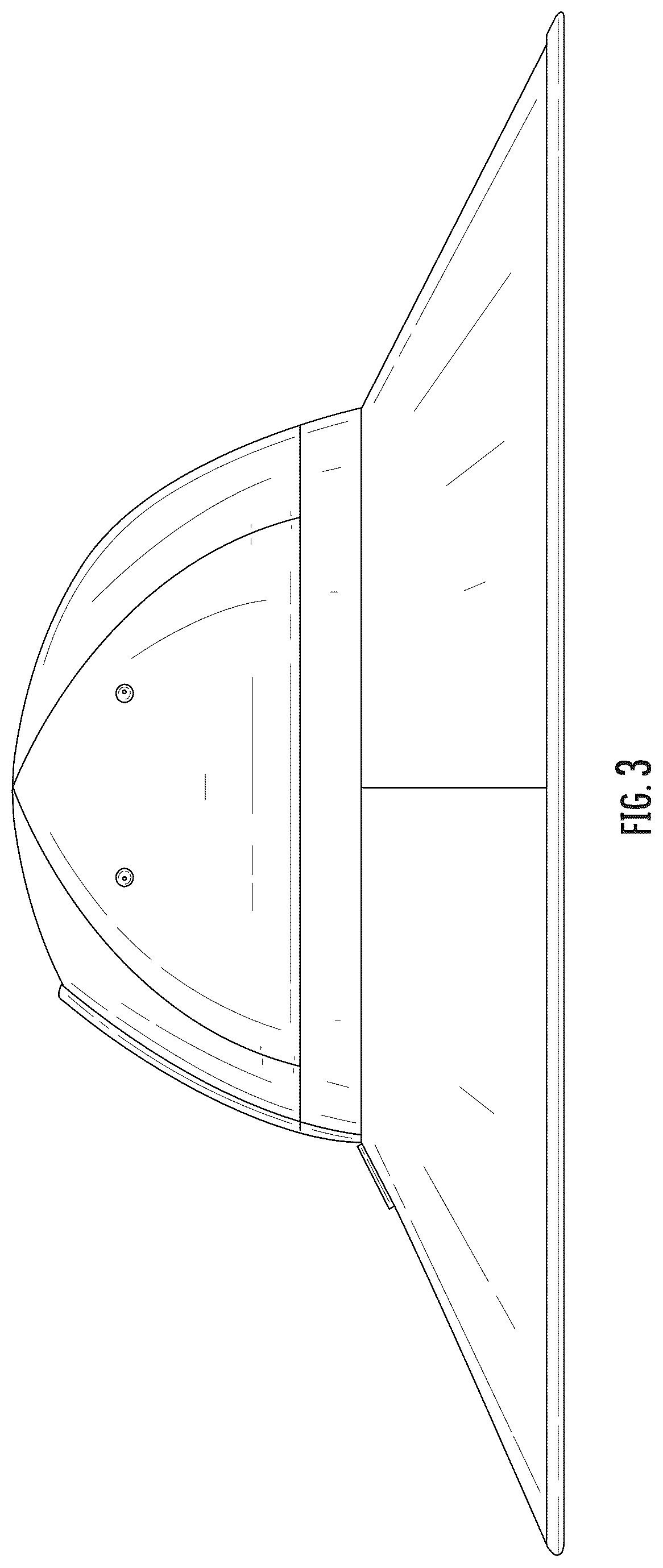 Patent USD1078226 Figure 3 – Gardening hat with opening