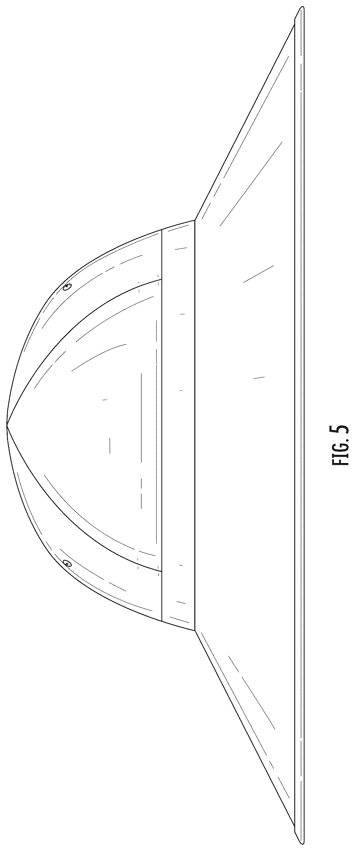 Patent USD1078226 Figure 5 – Gardening hat with opening