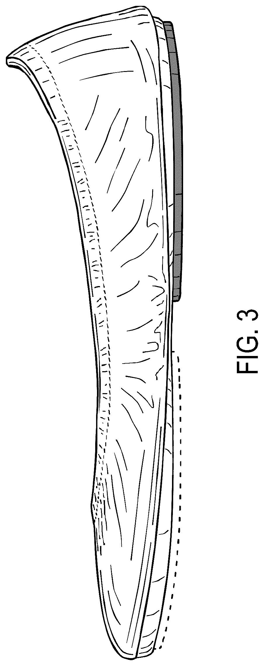 Patent USD1078240 Figure 3 – Shoe with outsole patch