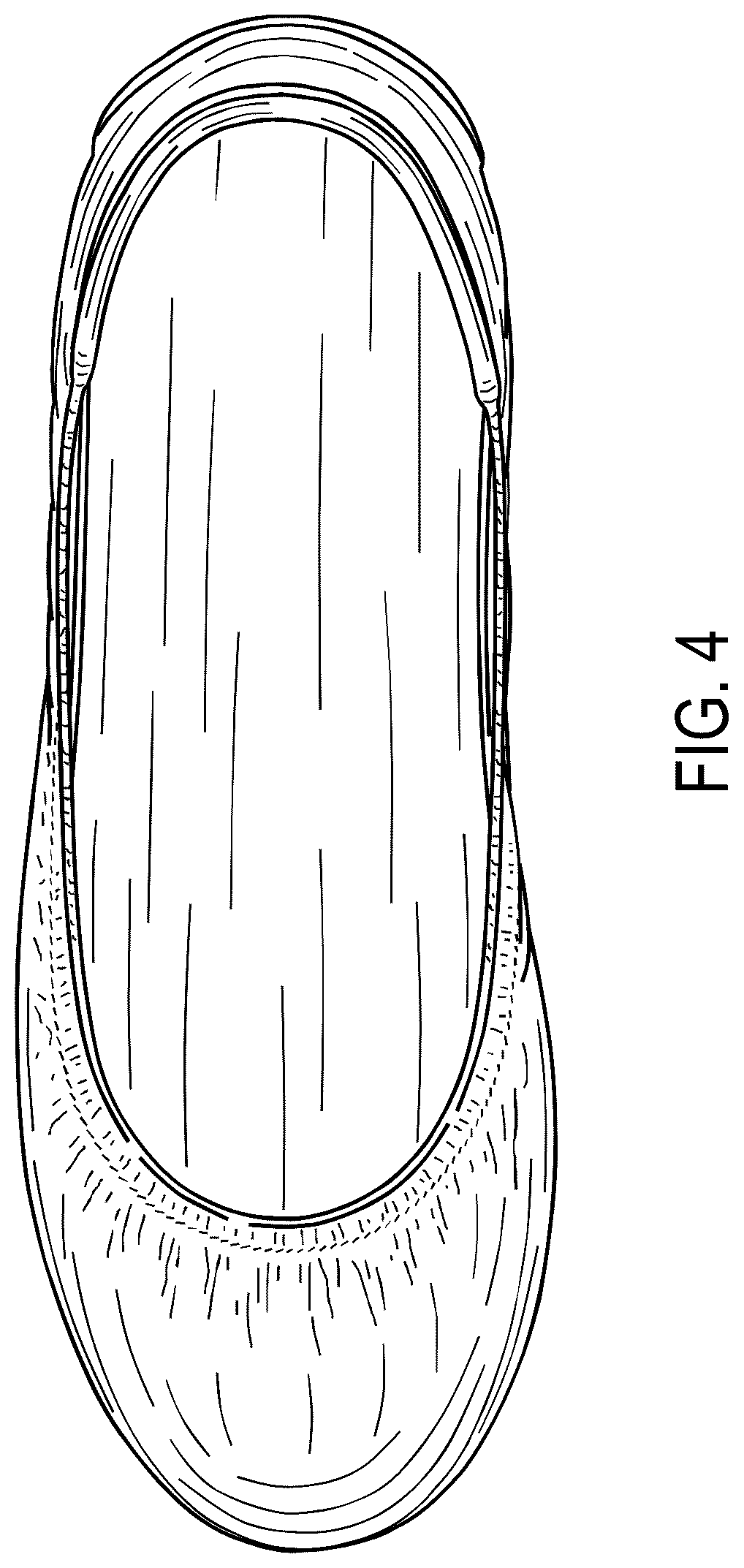 Patent USD1078240 Figure 4 – Shoe with outsole patch