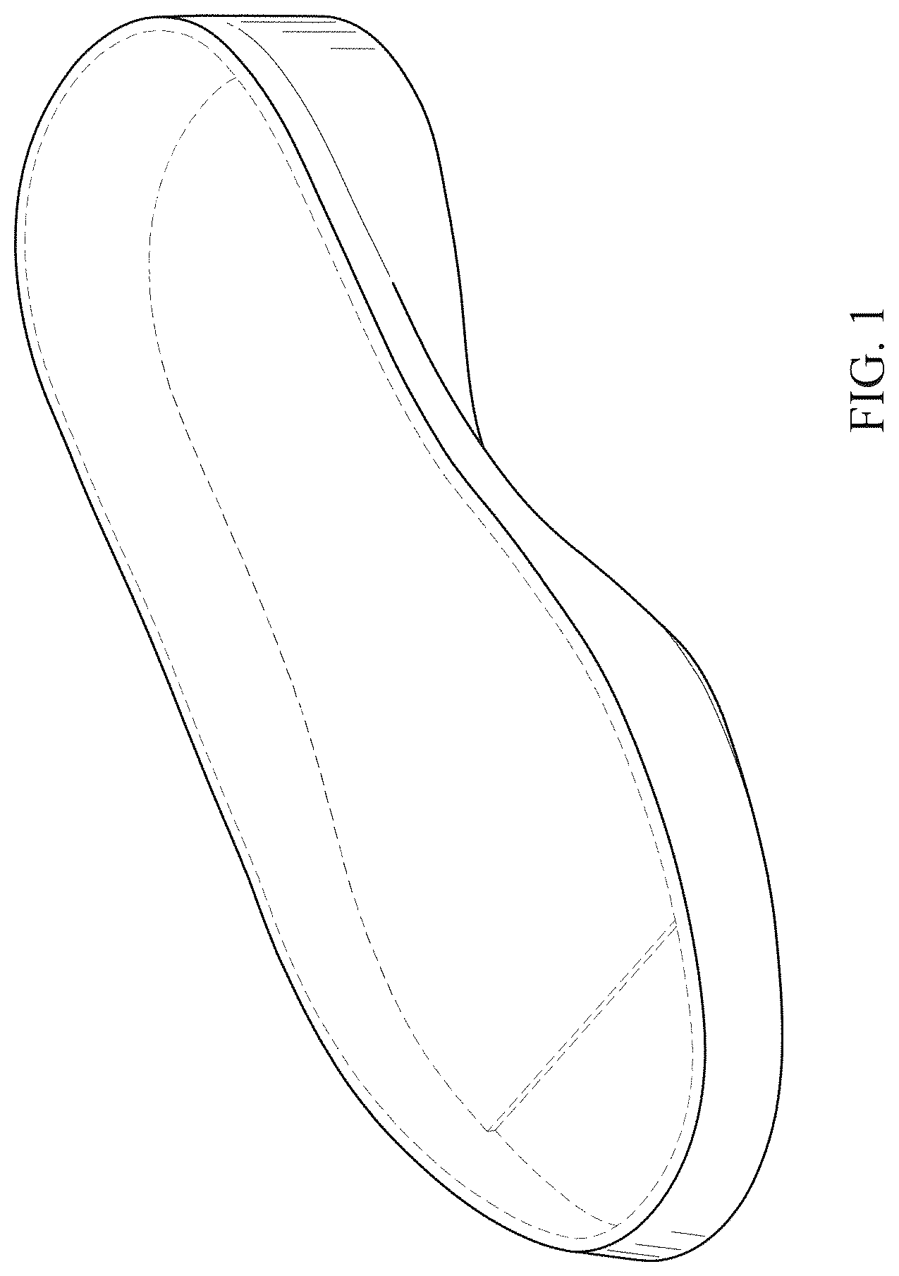 Patent USD1078242 Figure 1 – Shoe sole