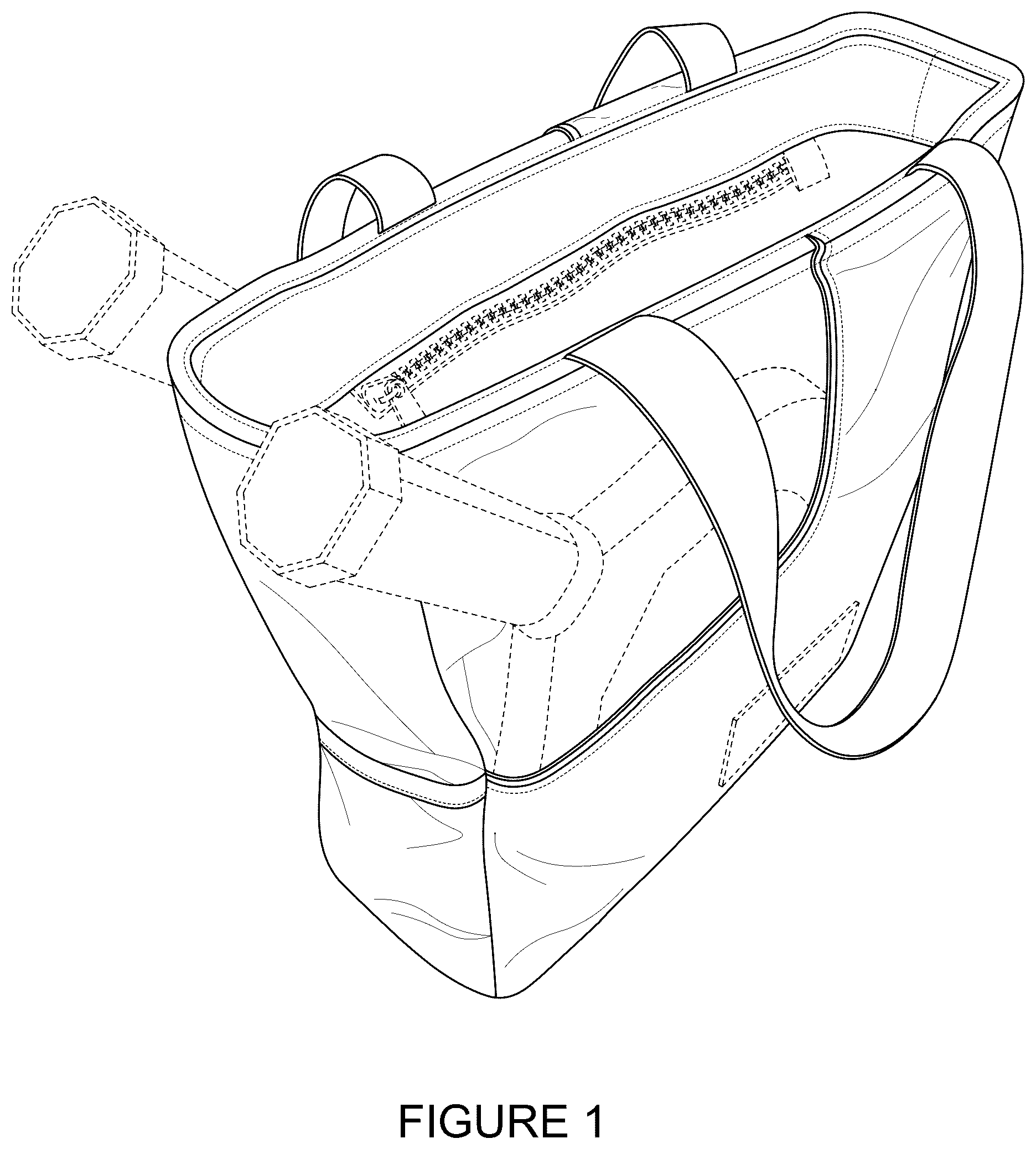 Patent USD1078260 Figure 1 – Sport bag