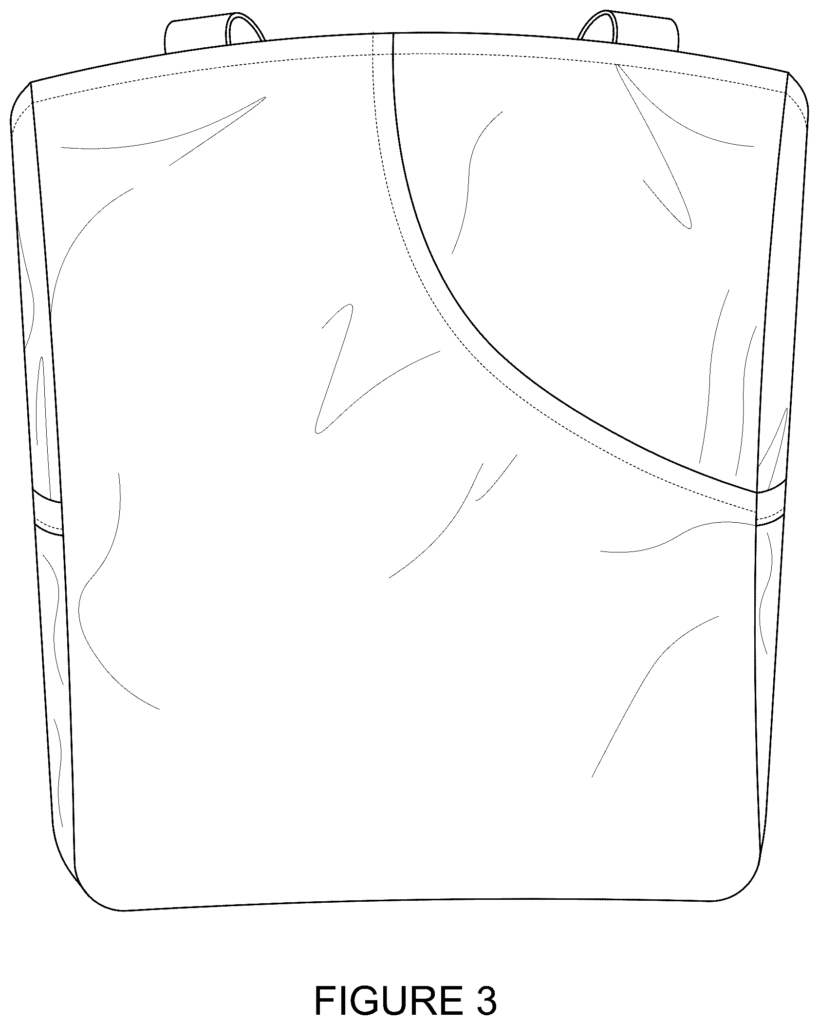 Patent USD1078260 Figure 3 – Sport bag