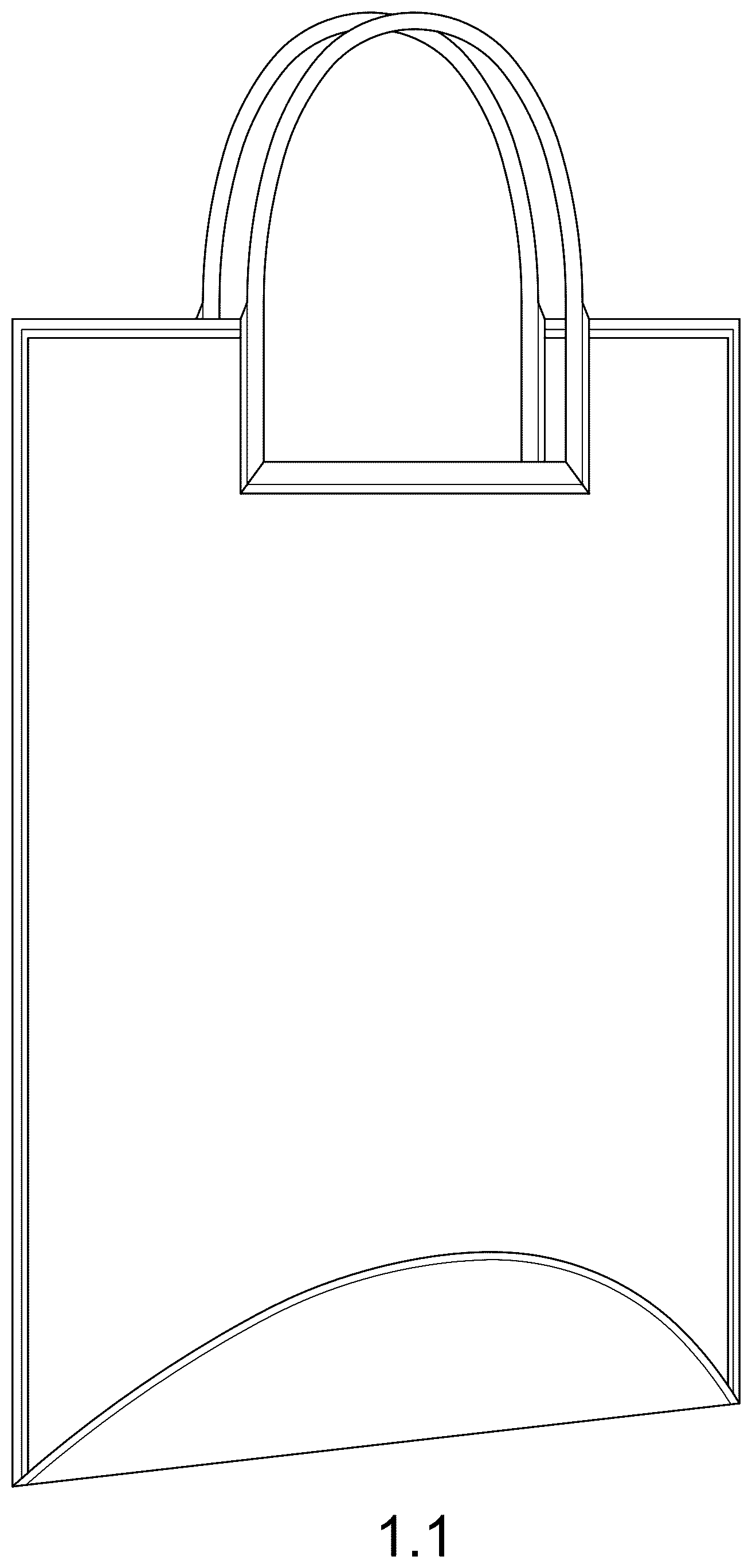 Patent USD1078266 Figure 1 – Handbag