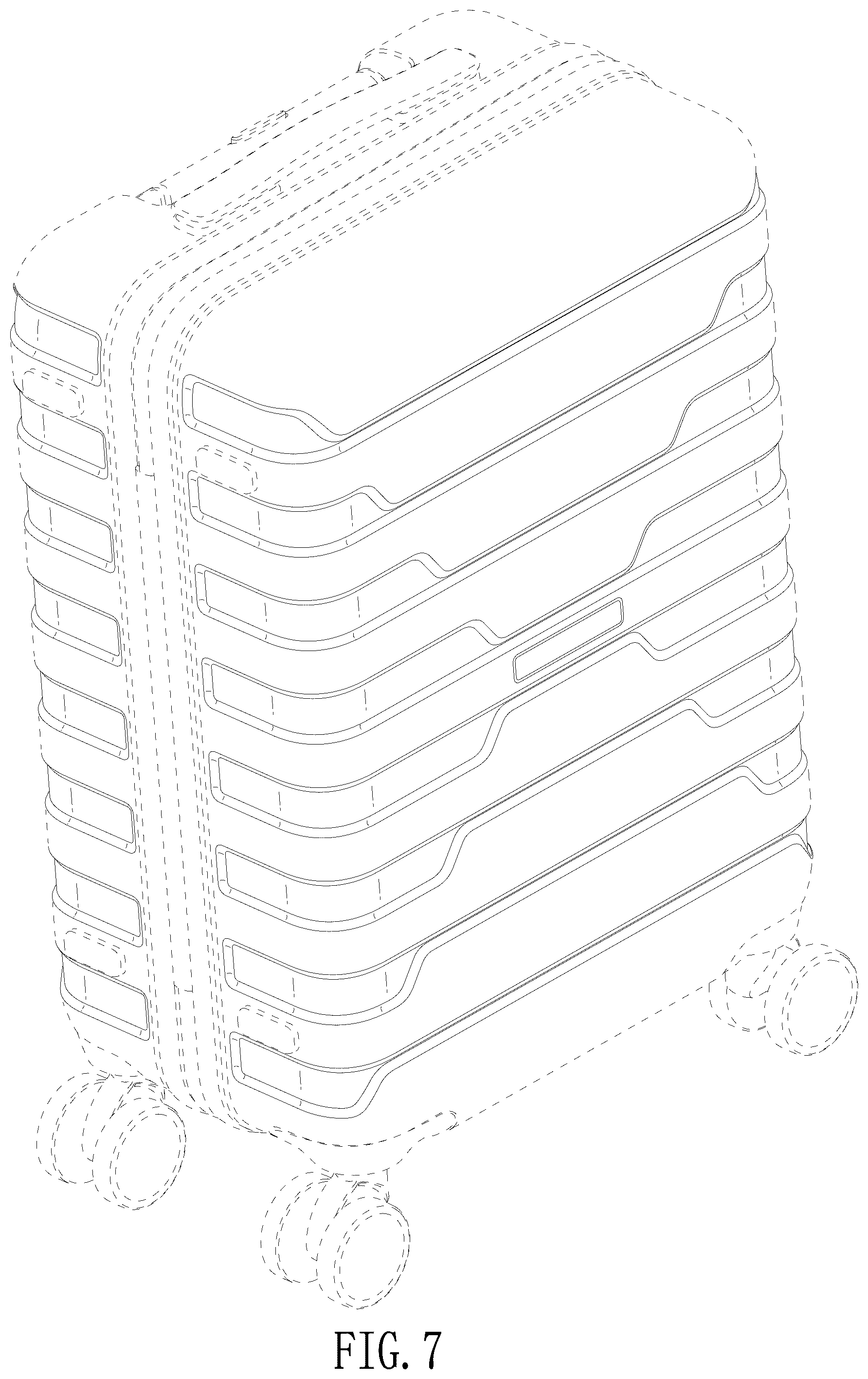 Patent USD1078273 Figure 7 – Luggage suitcase