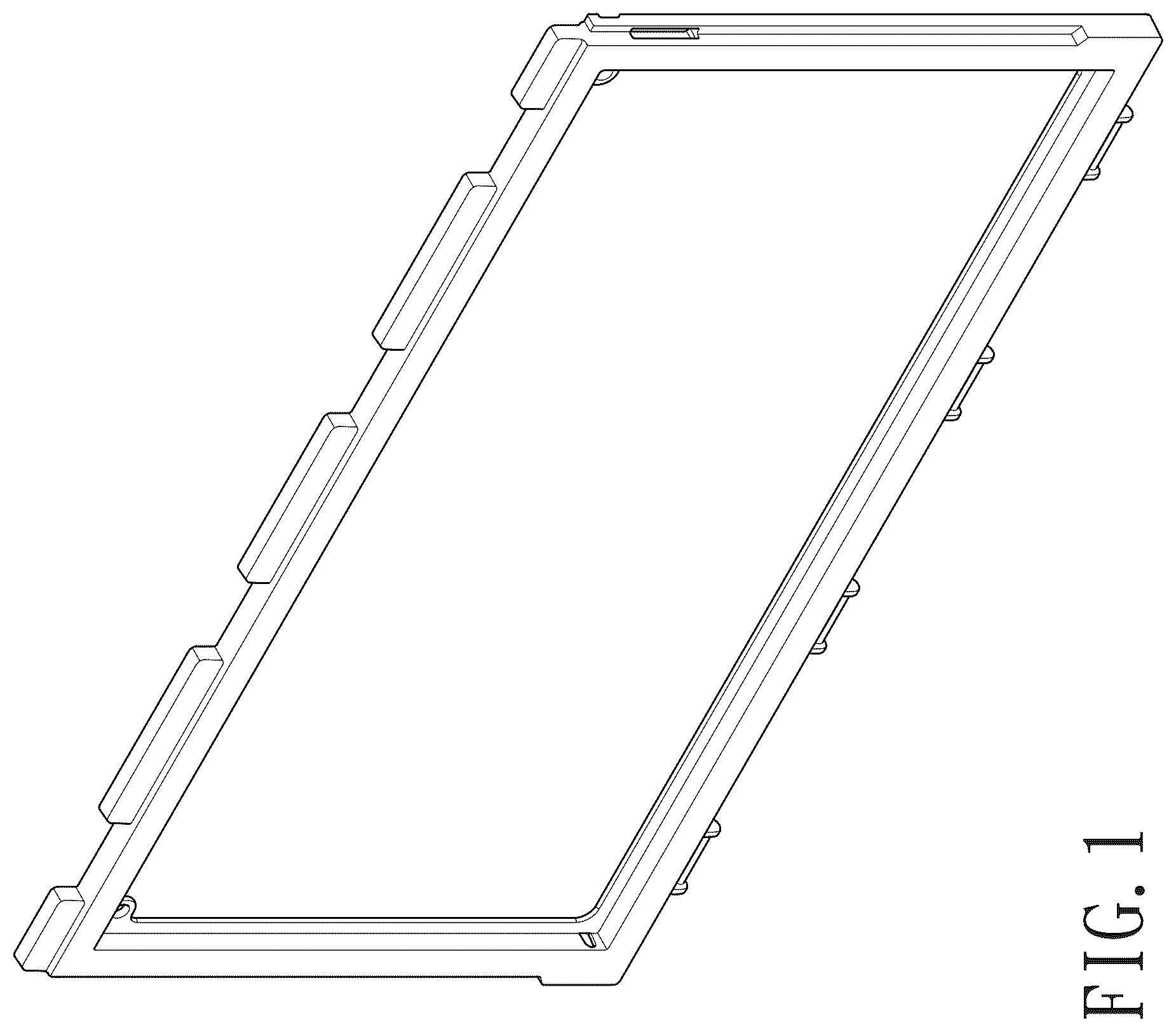 Patent USD1078280 Figure 1 – Frame for storage box