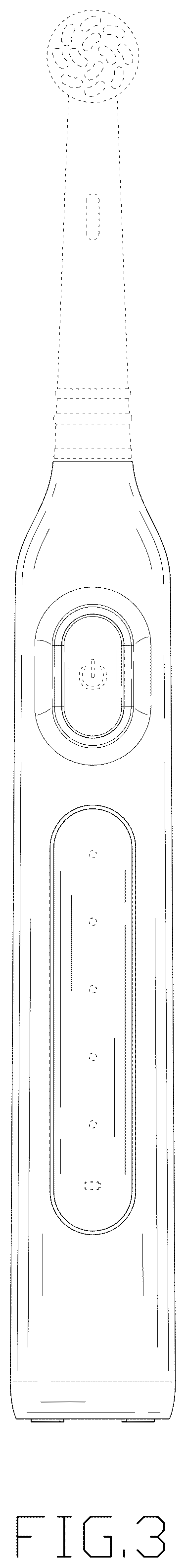 Patent USD1078282 Figure 3 – Electric toothbrush