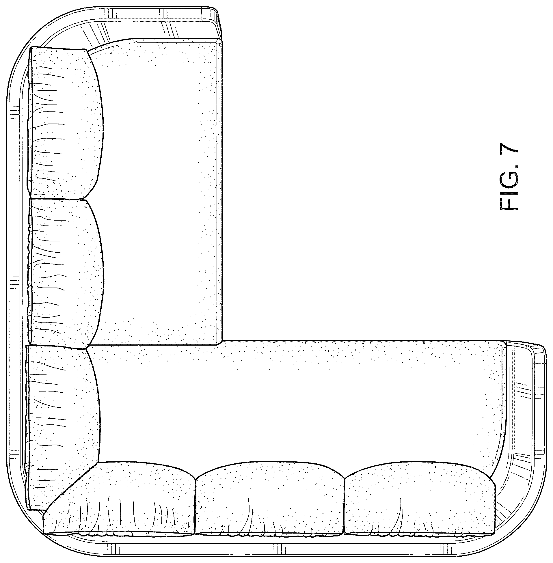 Patent USD1078304 Figure 7 – Corner furniture set