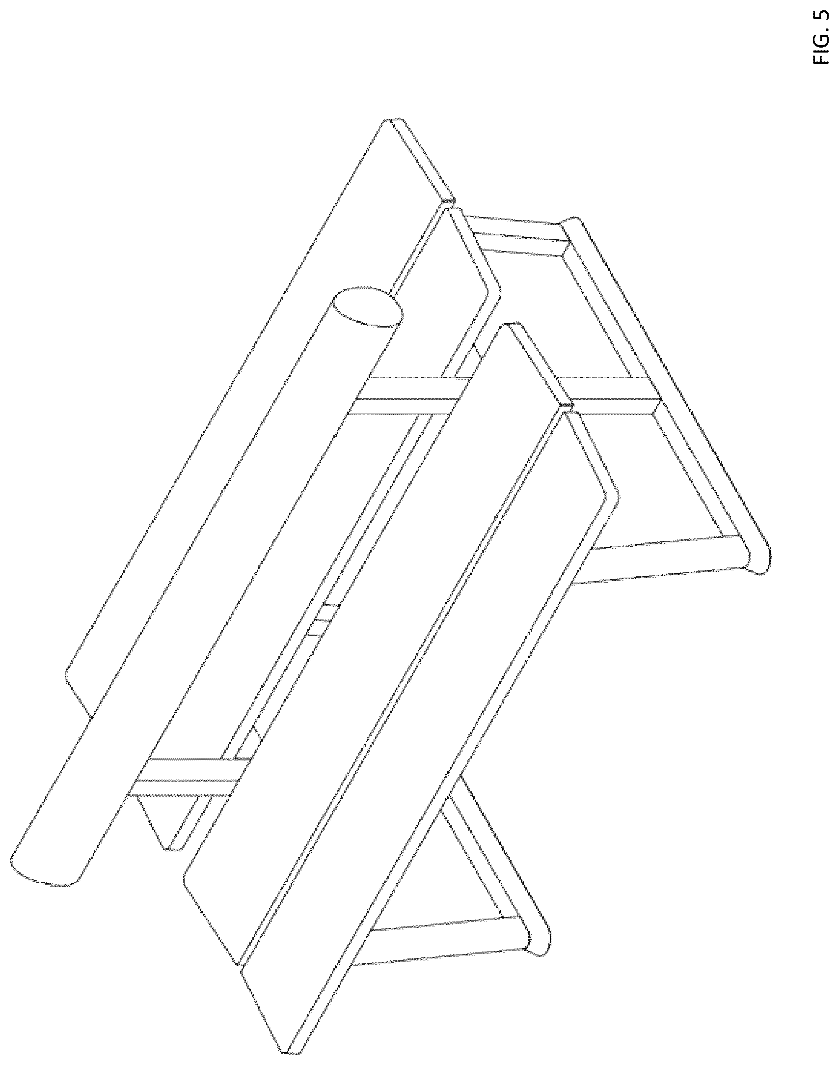 Patent USD1078311 Figure 5 – Bench