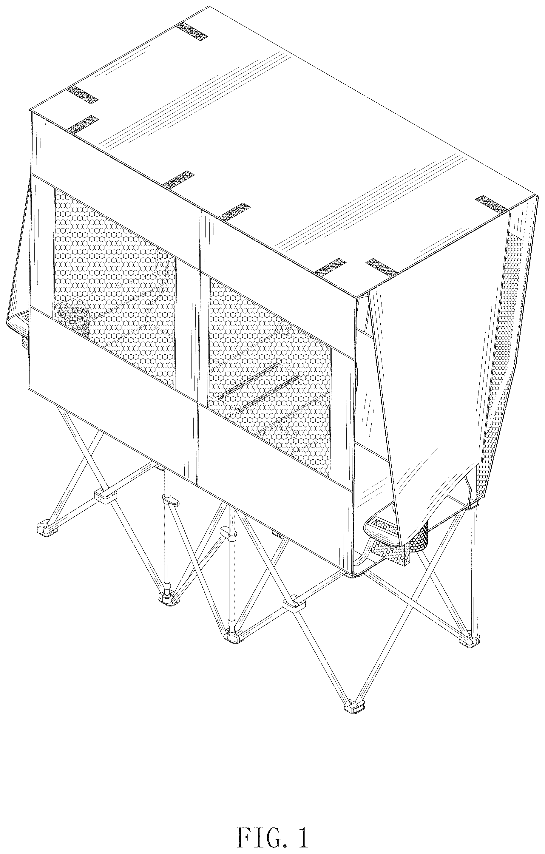 Patent USD1078316 Figure 1 – Double sunshade chair