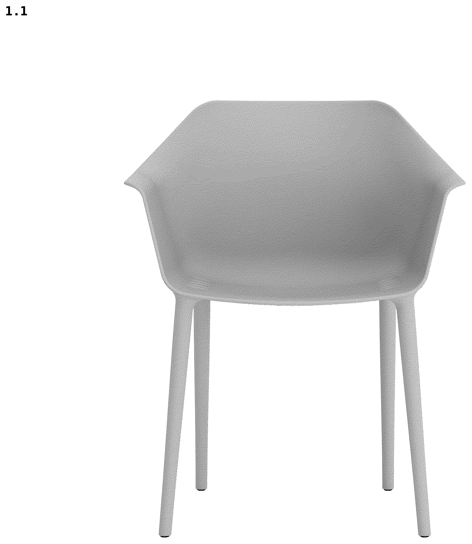 Patent USD1078319 — Chair with armrests — Figure 1