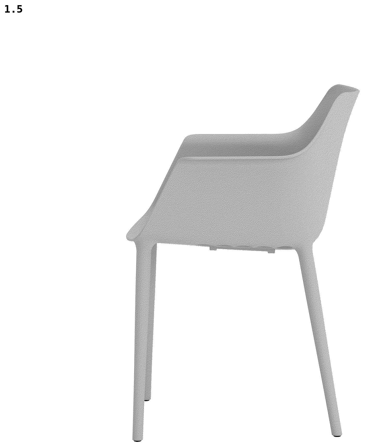Patent USD1078319 Figure 5 – Chair with armrests
