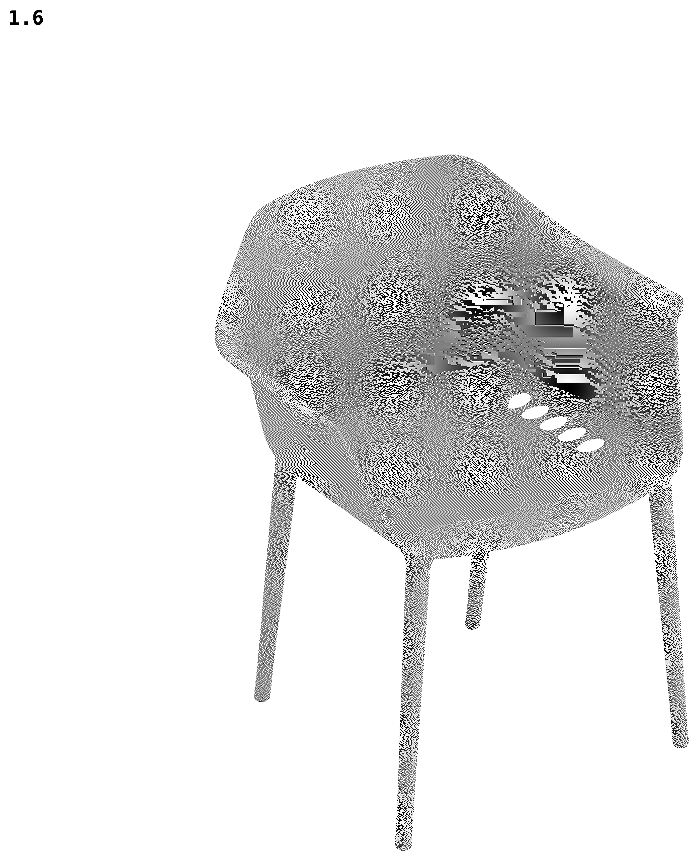 Patent USD1078319 Figure 6 – Chair with armrests