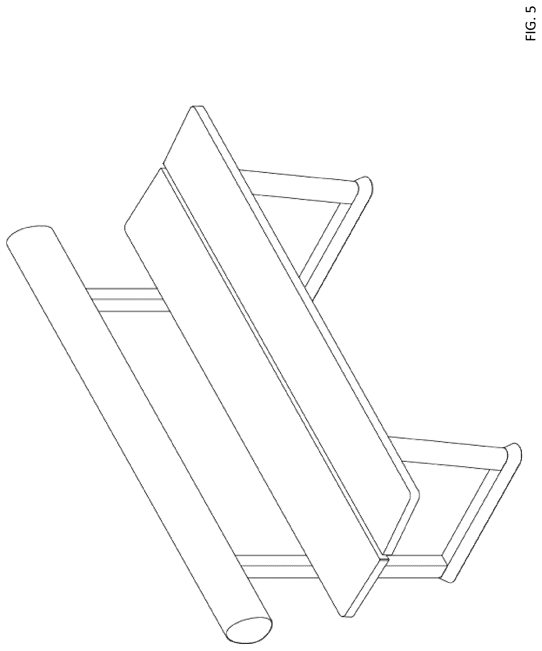 Patent USD1078321 Figure 5 – Bench