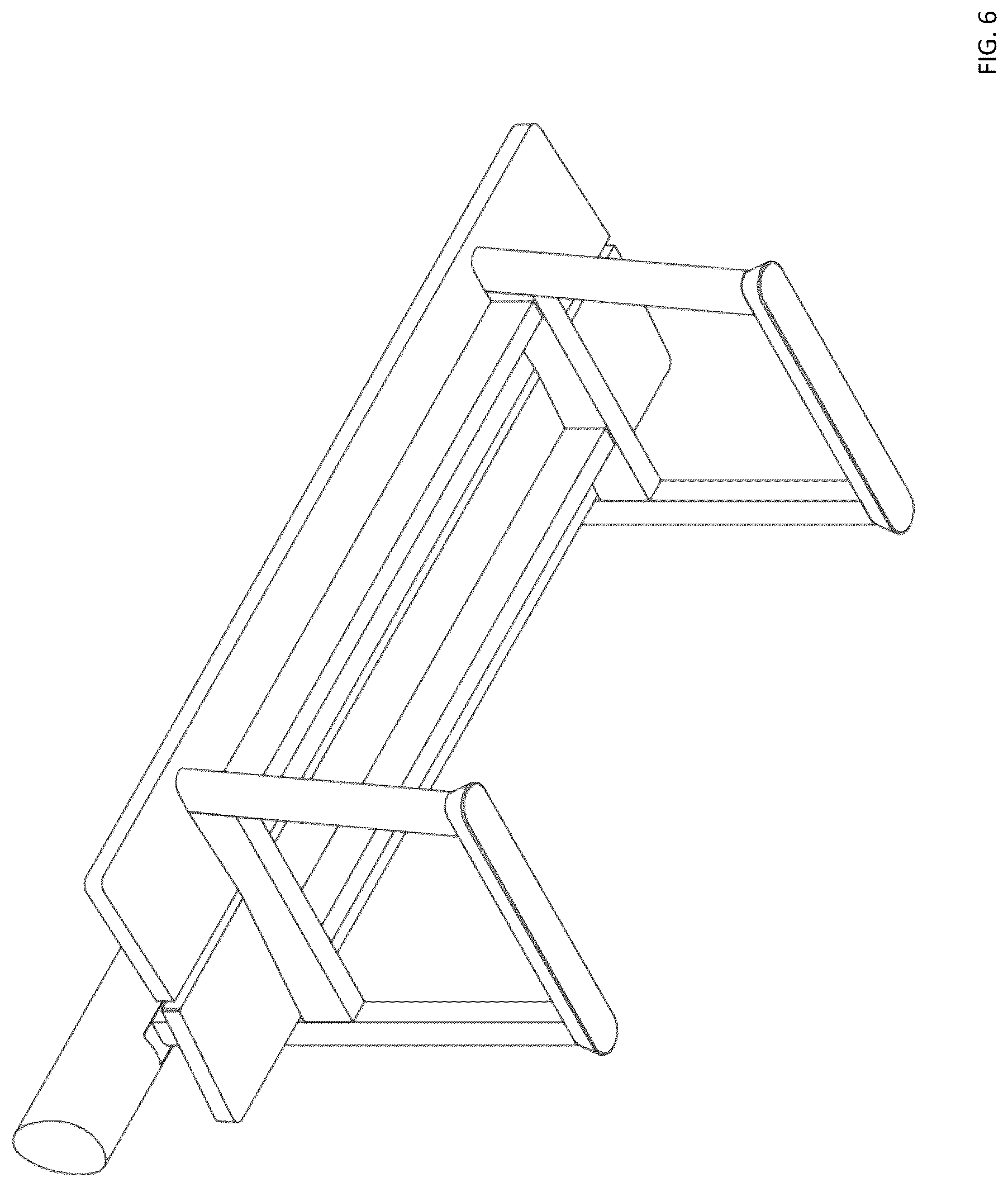 Patent USD1078321 Figure 6 – Bench