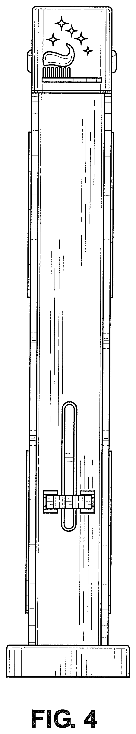 Patent USD1078326 Figure 4 – Electric toothbrush stowage device