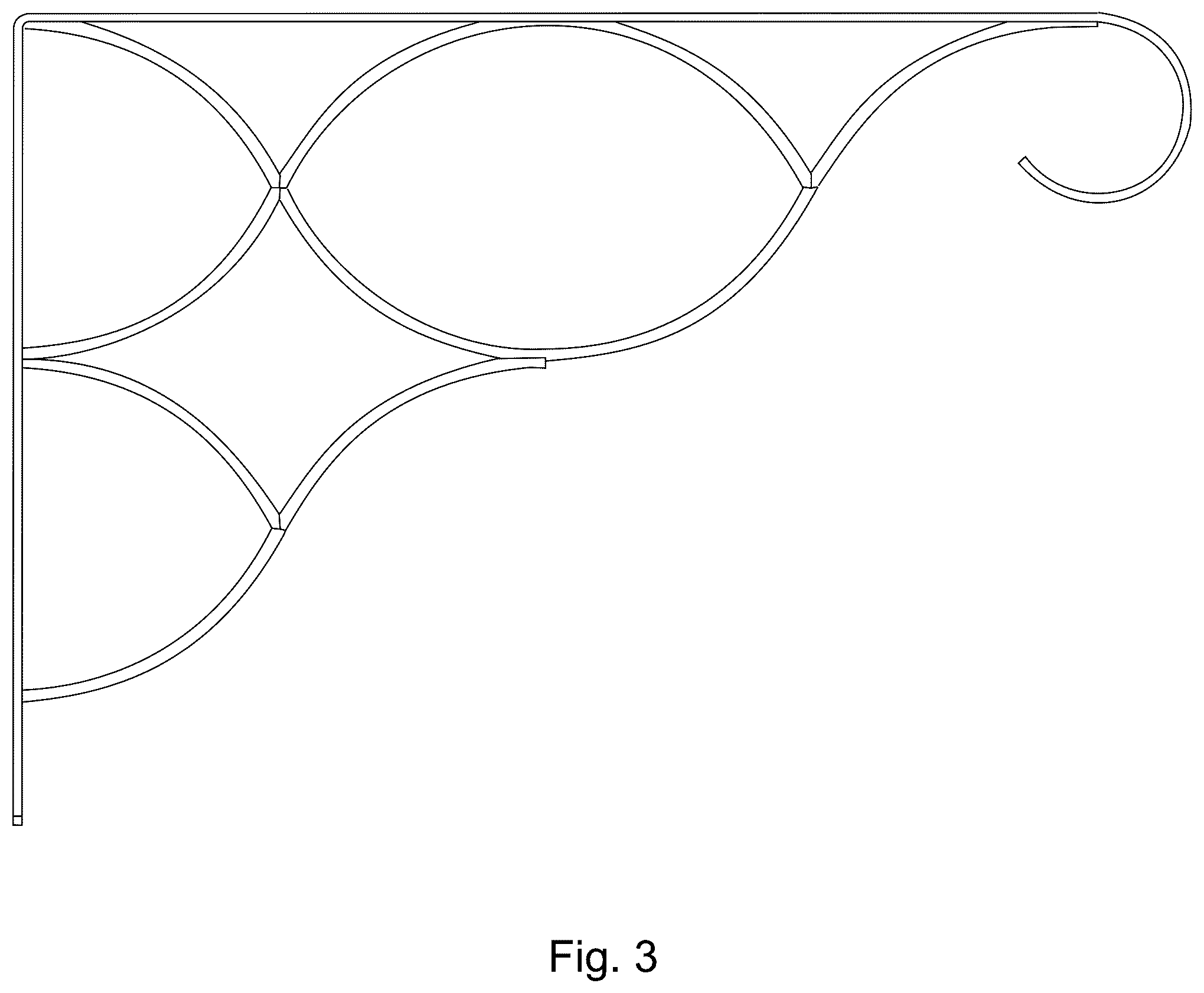 Patent USD1078329 Figure 3 – Plant bracket