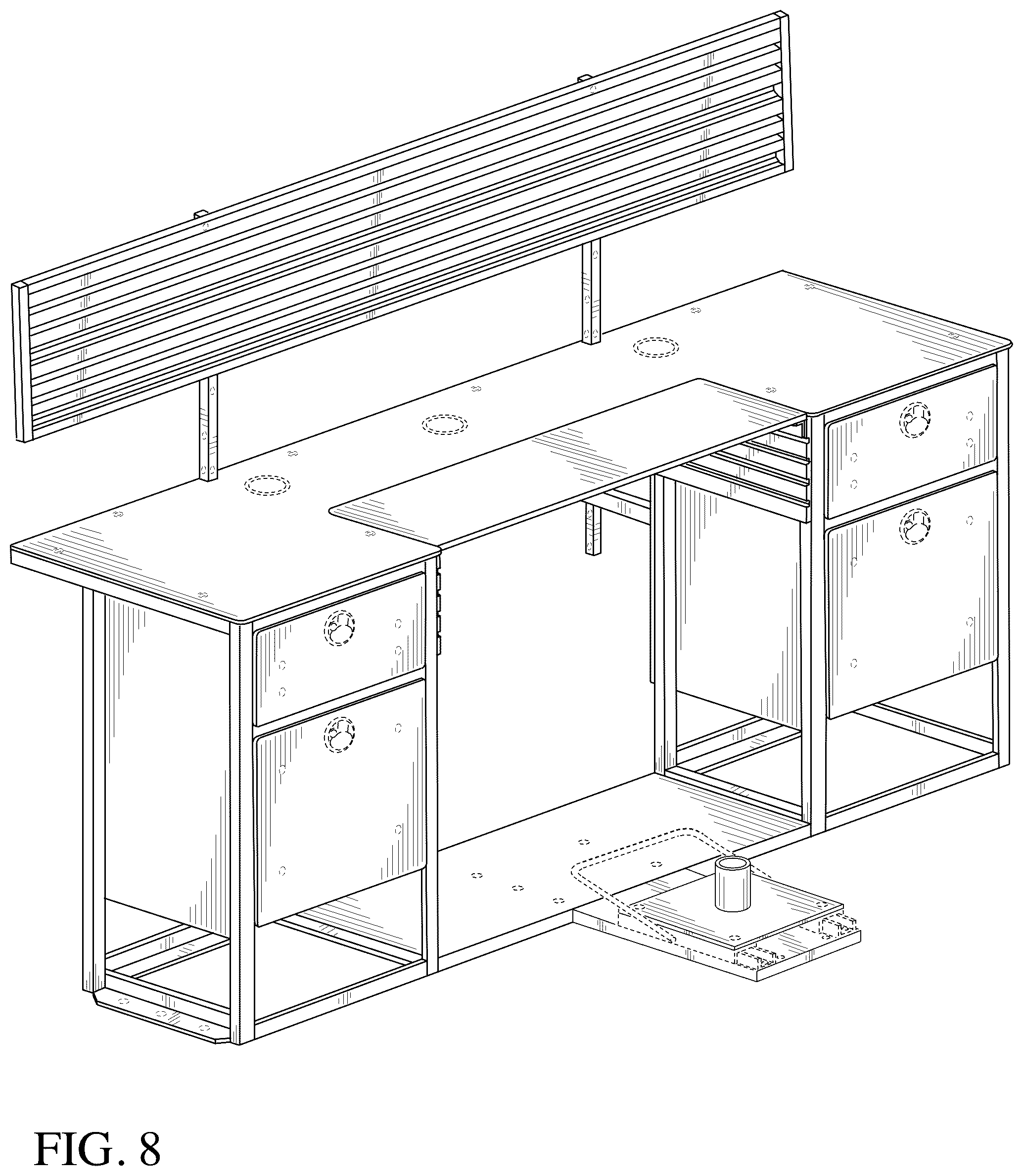 Patent USD1078339 Figure 8 – Desk