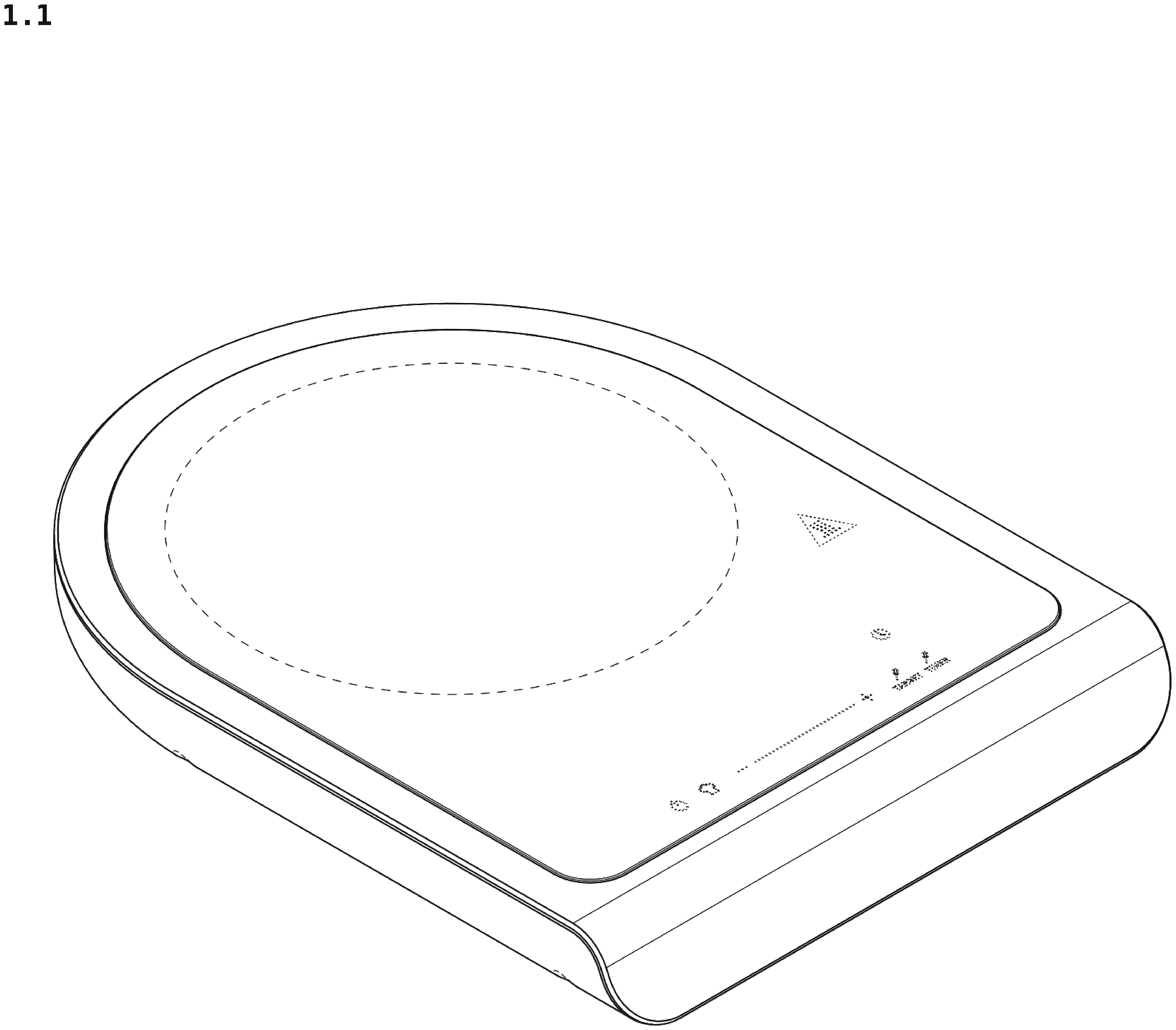 Patent USD1078365 Figure 1 – Induction cooker