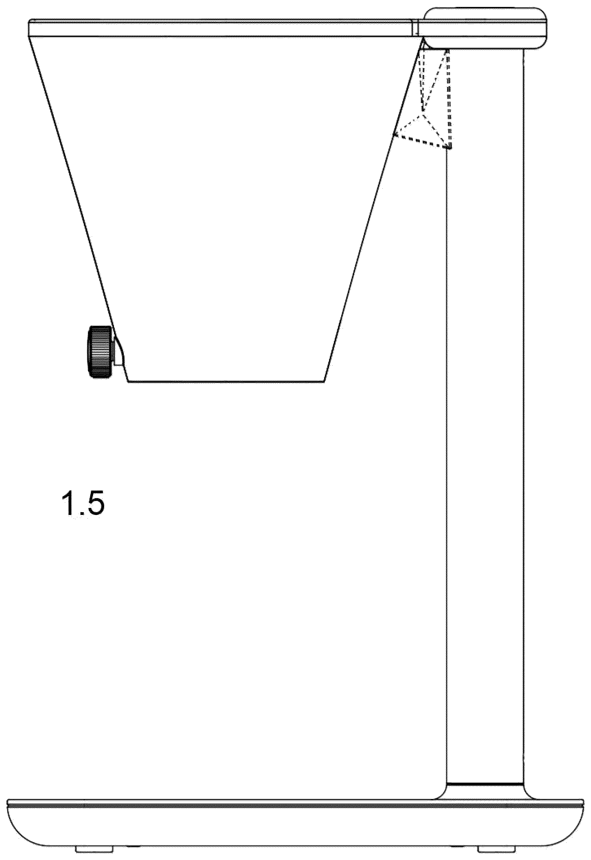 Patent USD1078376 Figure 5 – Coffee maker