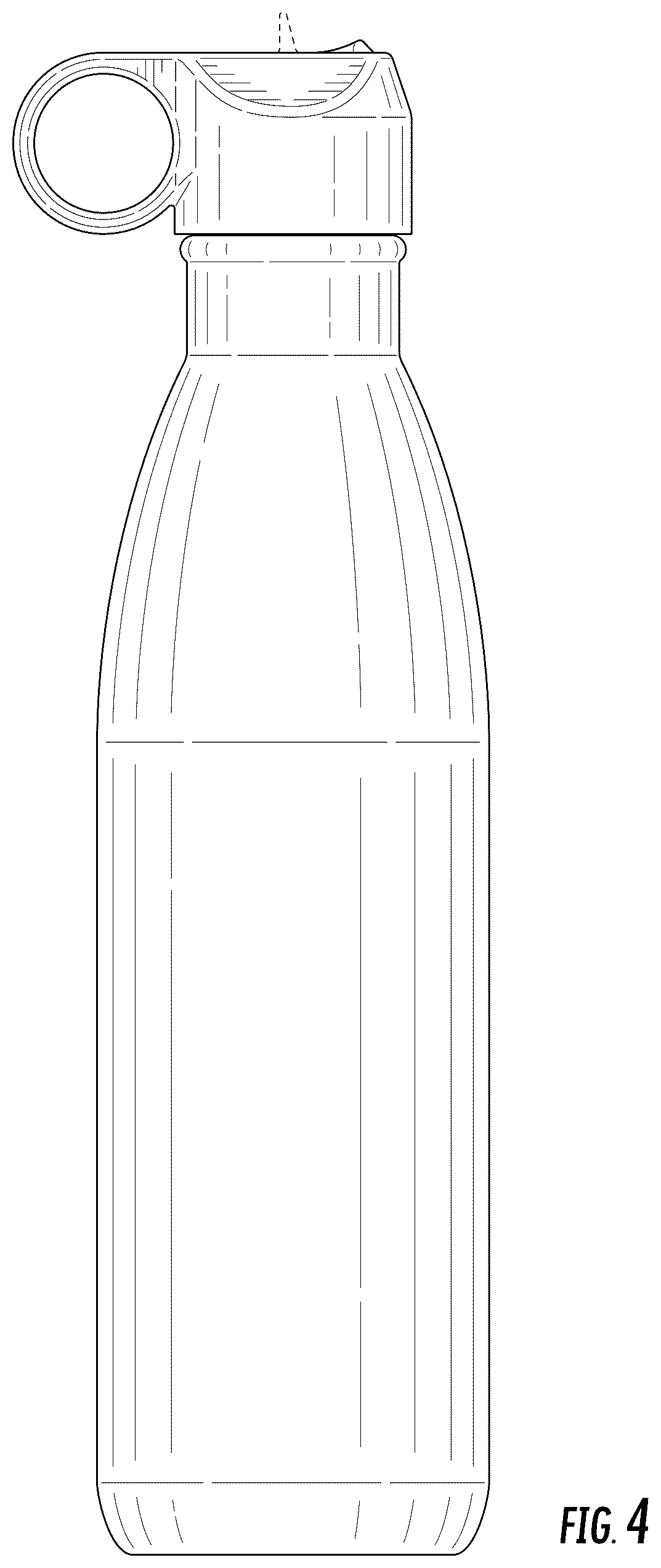 Patent USD1078382 Figure 4 – Bottle with straw lid