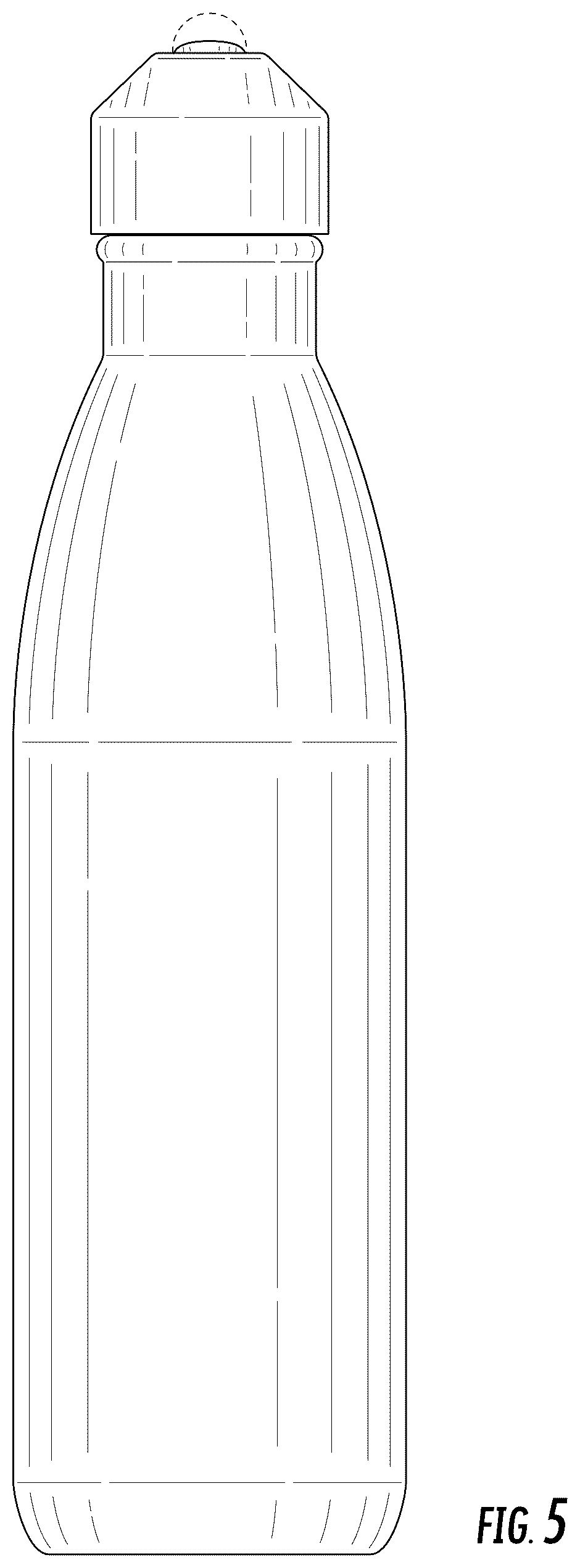 Patent USD1078382 Figure 5 – Bottle with straw lid