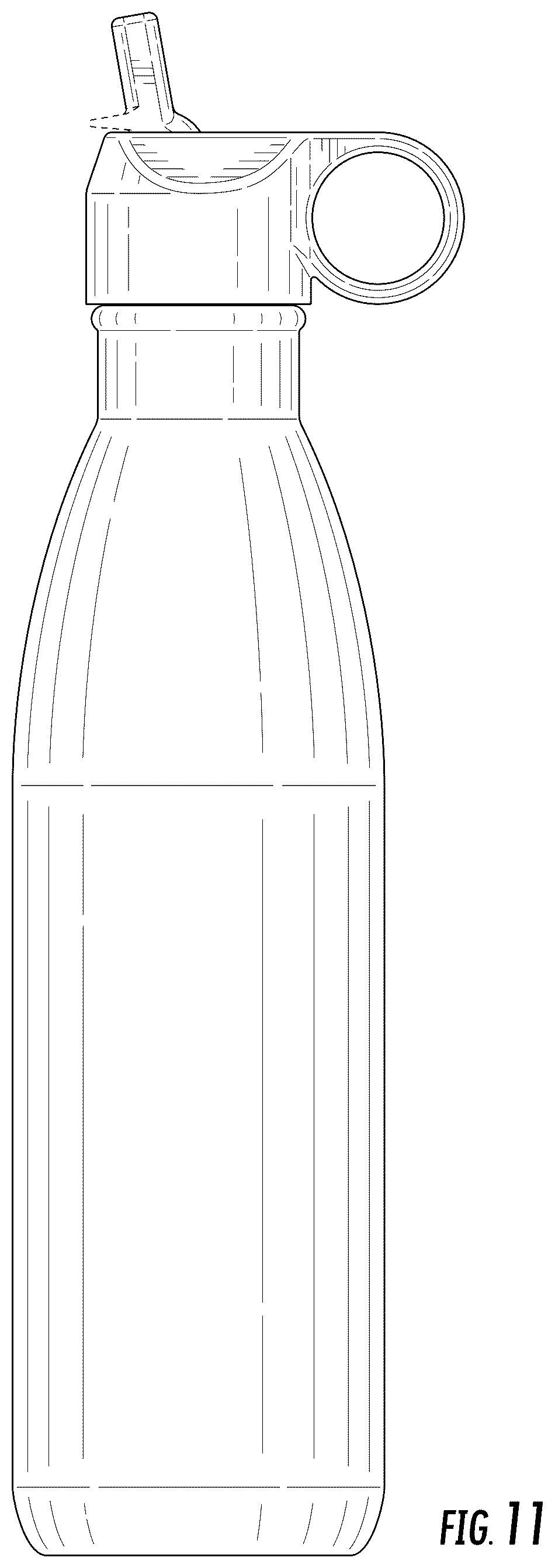 Patent USD1078382 Figure 10 – Bottle with straw lid