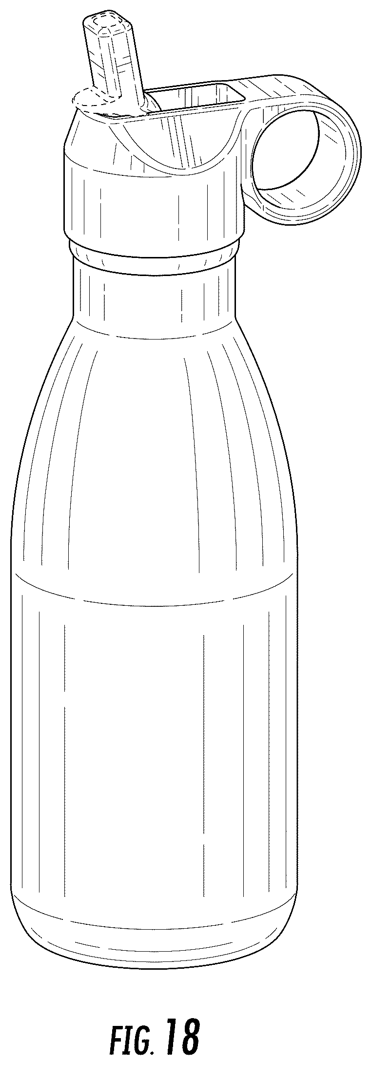 Patent USD1078382 Figure 16 – Bottle with straw lid