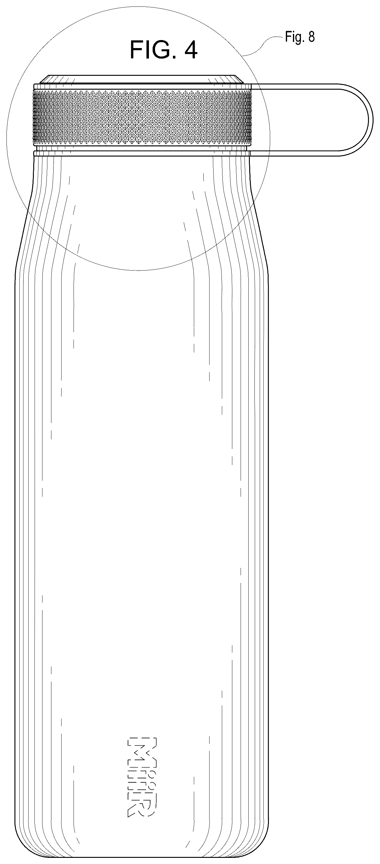 Patent USD1078385 Figure 3 – Bottle