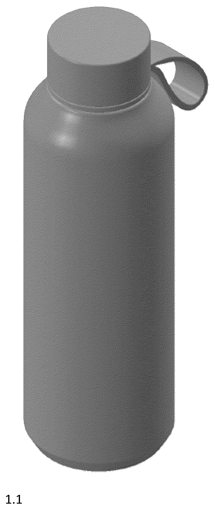 Patent USD1078387 Figure 1 – Beverage bottle